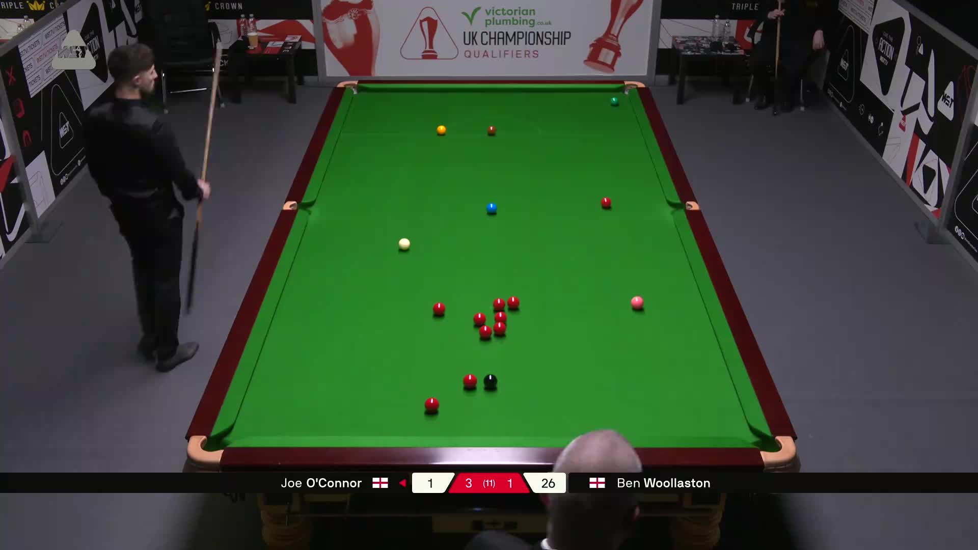 乔·奥康纳VS本·沃拉斯顿 2025斯诺克英国锦标赛资格赛 第五局