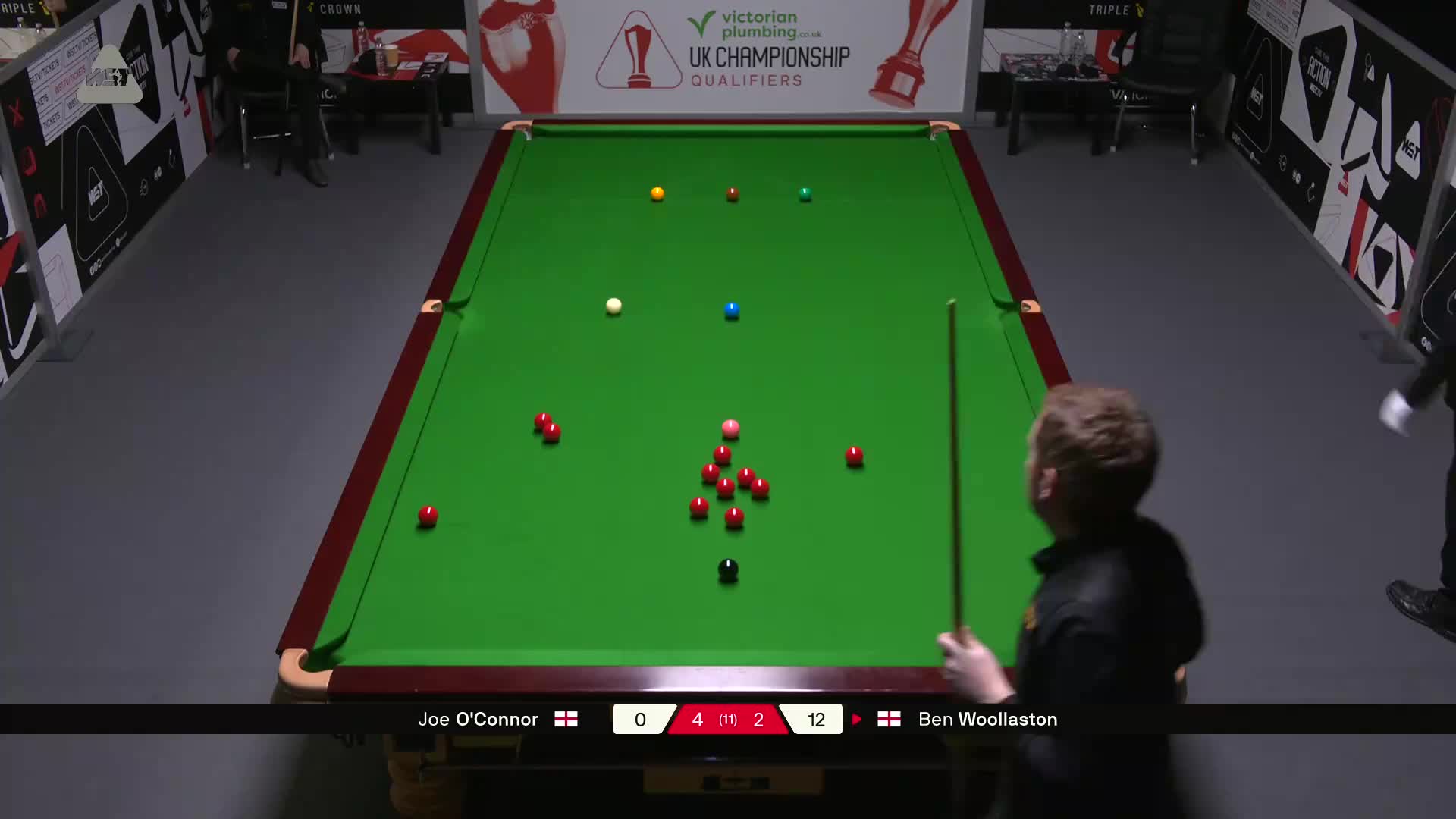 乔·奥康纳VS本·沃拉斯顿 2025斯诺克英国锦标赛资格赛 第七局