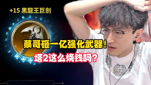 蔡哥砸一亿强化武器！塔2这么烧钱吗？