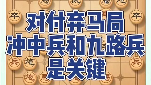 对付弃马局冲中兵和九路兵是关键！如何快速提升象棋水平系统学棋？如何学习象棋布局、中局、残局？真心教棋