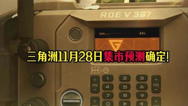 三角洲行动11月28日集市预测物品确定！囤货推荐来了！ 三角洲S7最新一期集市预测来了！