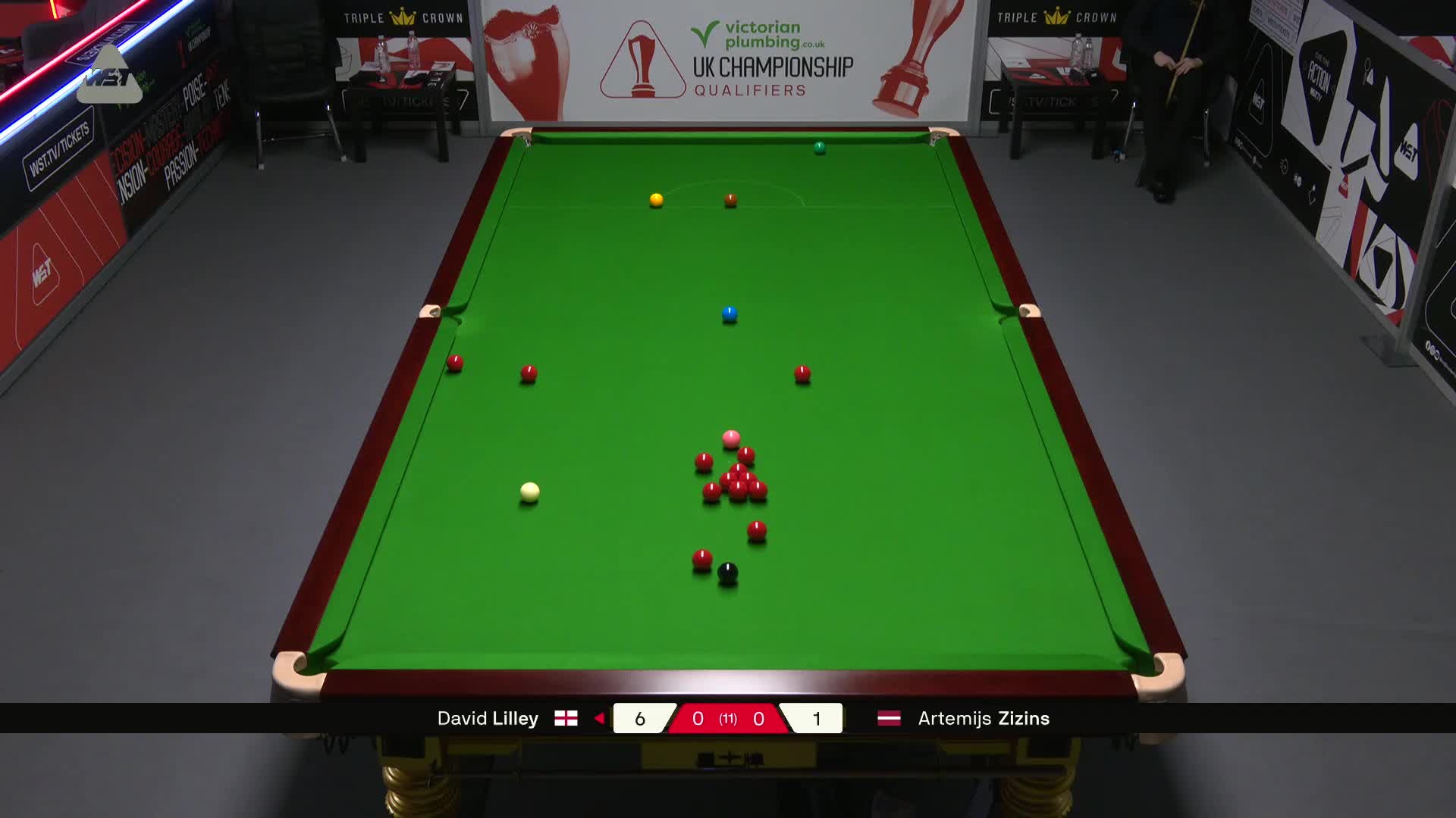 阿特米吉斯·齐津斯VS大卫·利利 2025斯诺克英国锦标赛资格赛 第一局