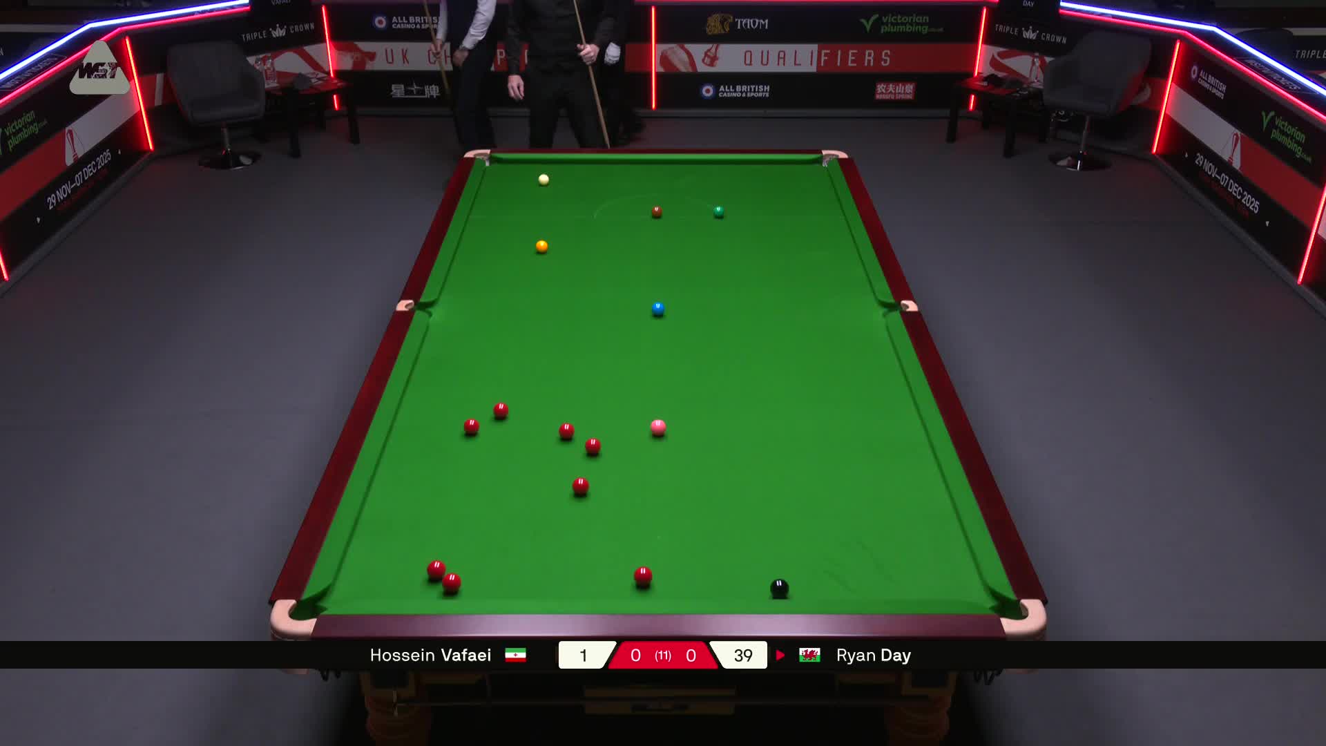 瑞恩·戴VS侯赛因·瓦菲 2025斯诺克英国锦标赛资格赛 第一局