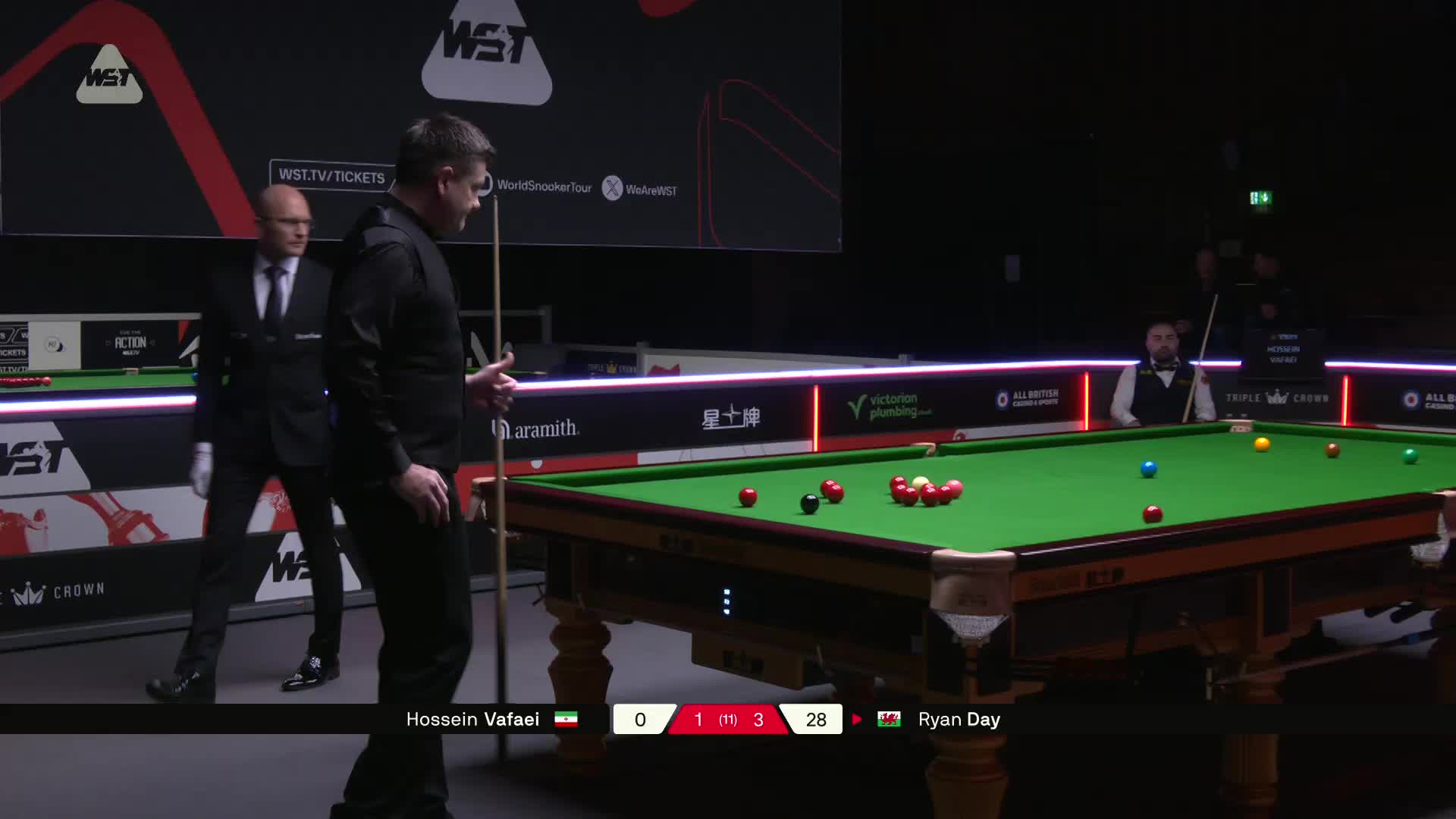 瑞恩·戴VS侯赛因·瓦菲 2025斯诺克英国锦标赛资格赛 第五局
