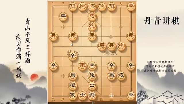 河南省冠军黄丹青讲棋，象棋怎么学，象棋教学，教学讲解破解红盘河马，系统学习象棋