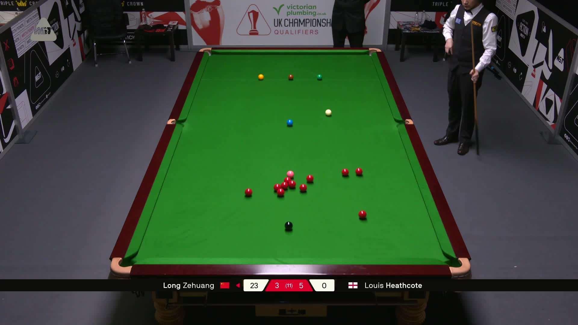 龙泽煌VS路易斯·西斯考特 2025斯诺克英国锦标赛资格赛 第九局