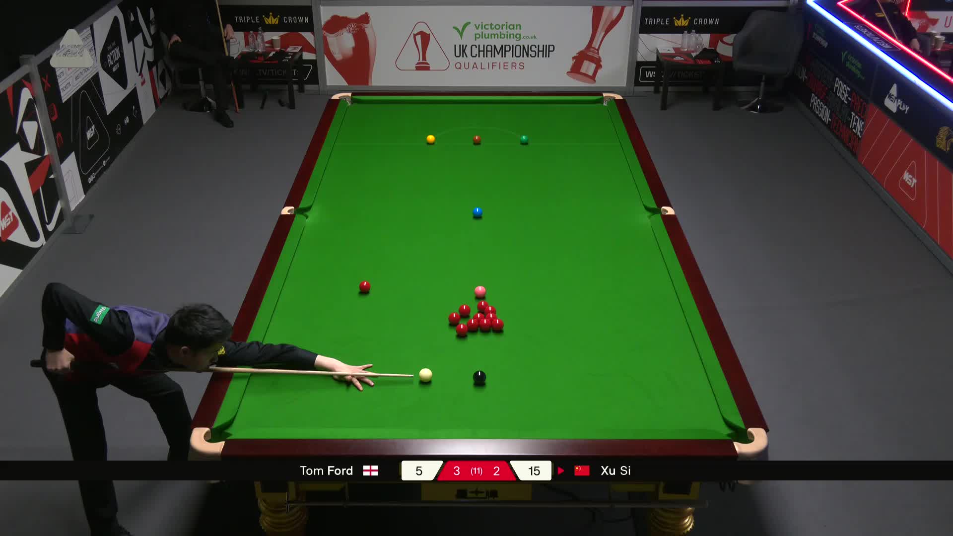汤姆·福德VS徐思 2025斯诺克英国锦标赛资格赛 第六局