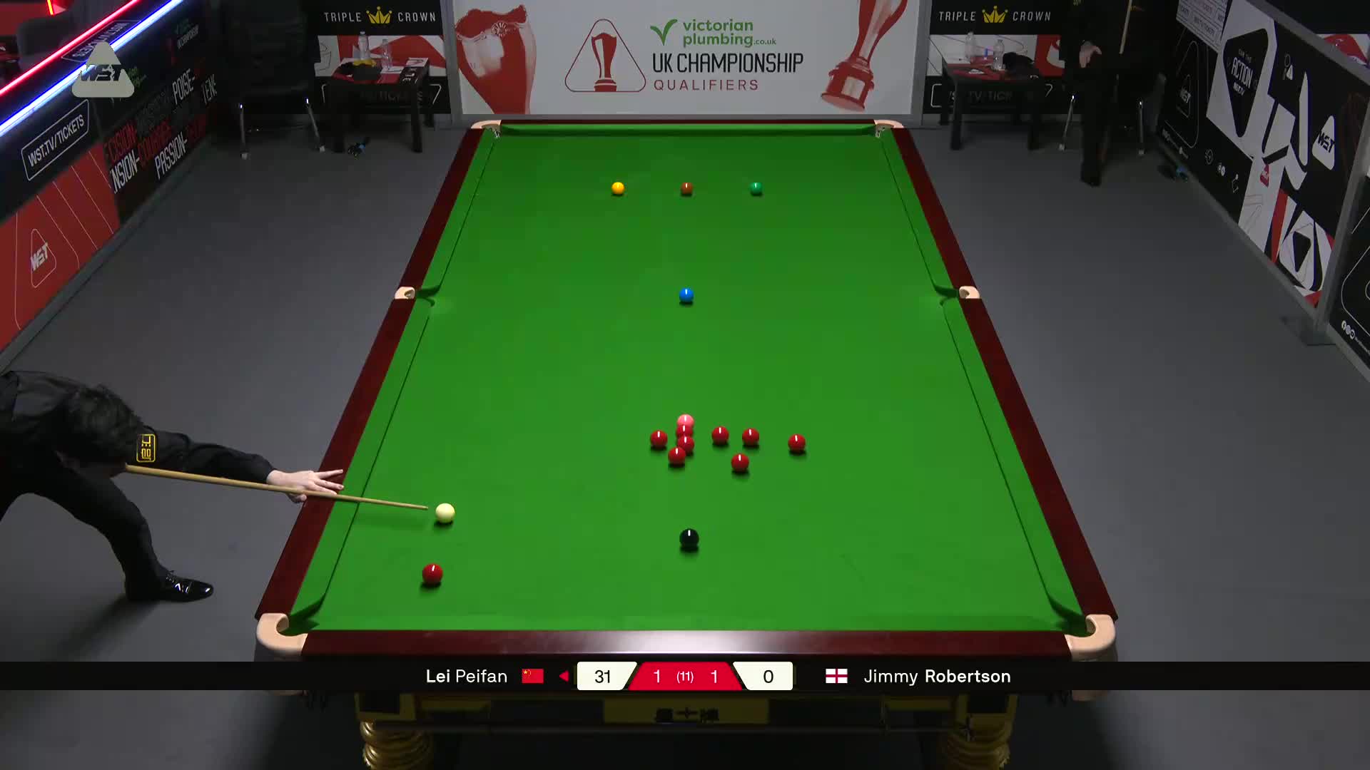 吉米·罗伯逊VS雷佩凡 2025斯诺克英国锦标赛资格赛 第三局