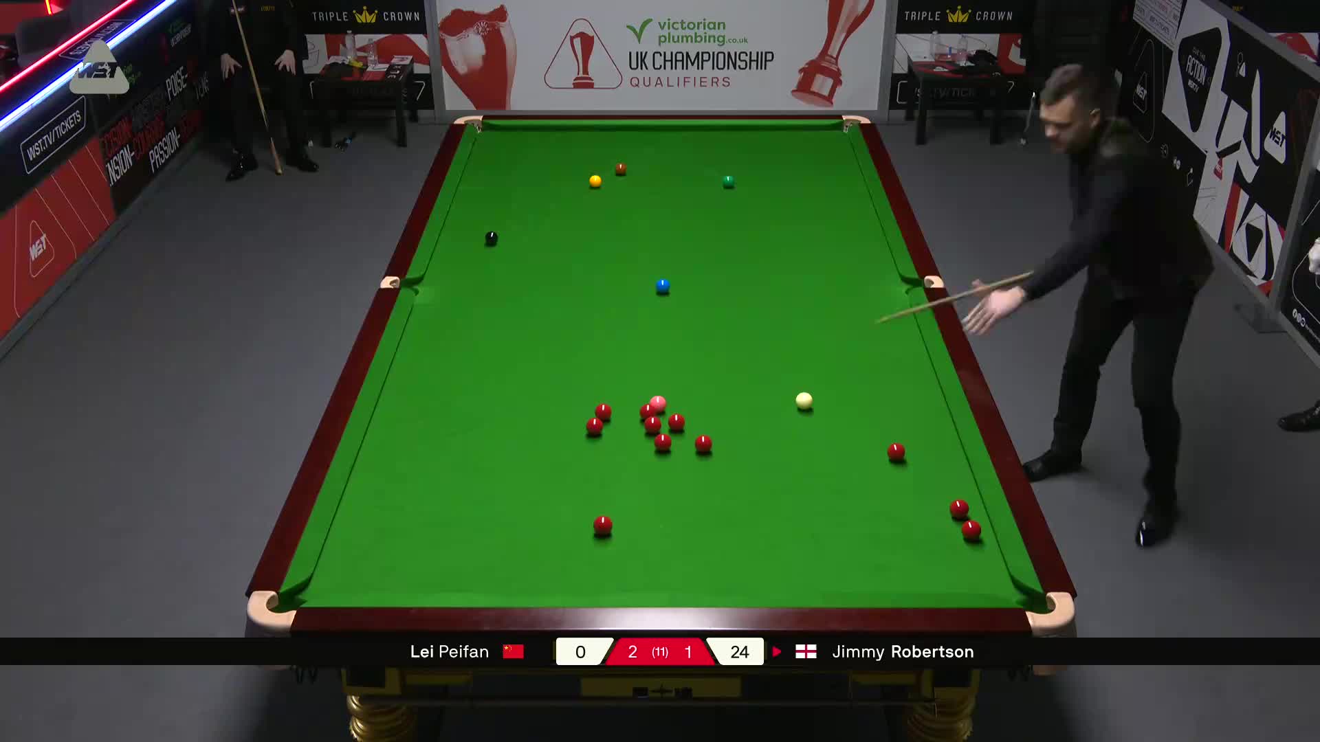 吉米·罗伯逊VS雷佩凡 2025斯诺克英国锦标赛资格赛 第四局