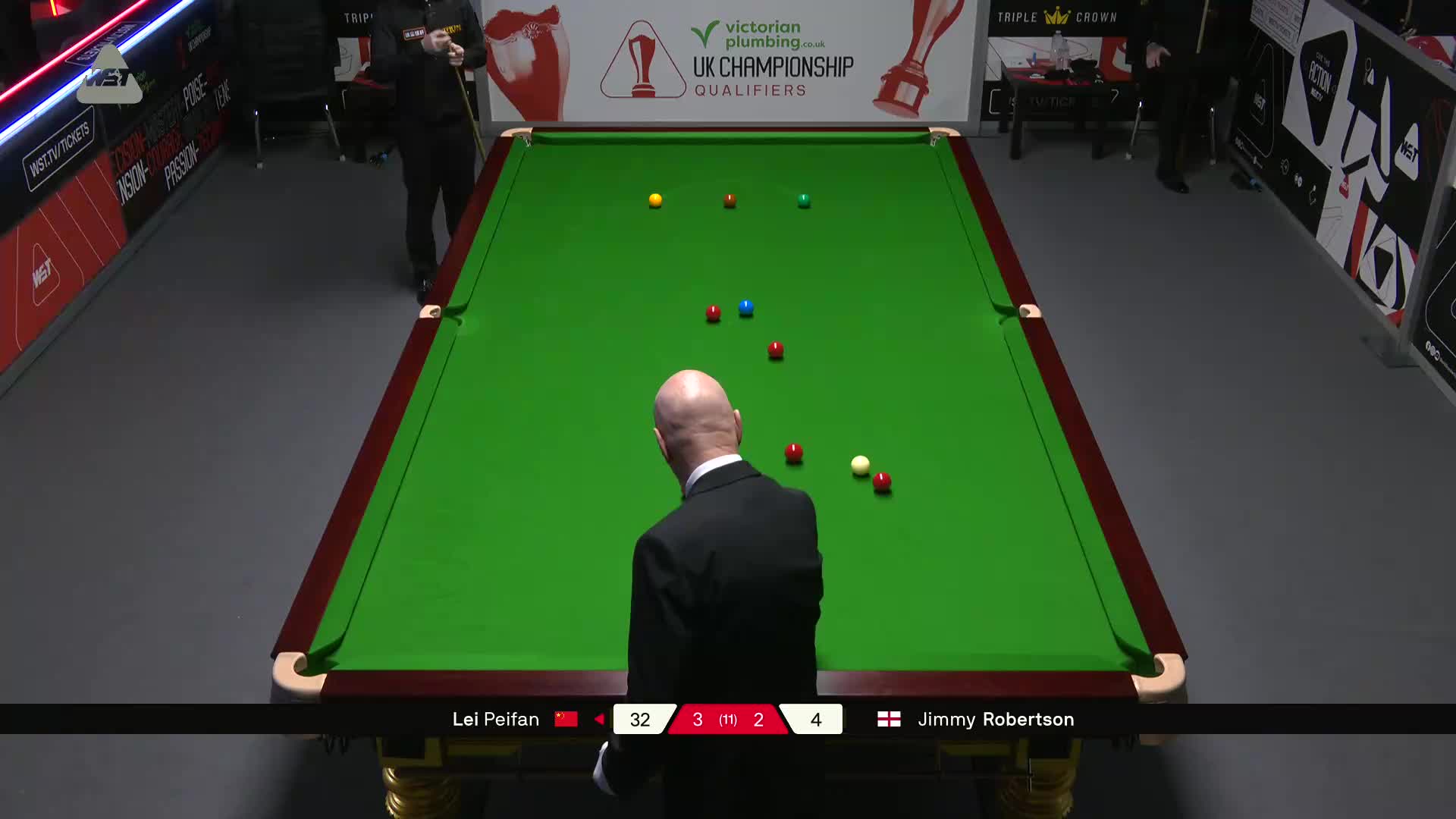 吉米·罗伯逊VS雷佩凡 2025斯诺克英国锦标赛资格赛 第六局