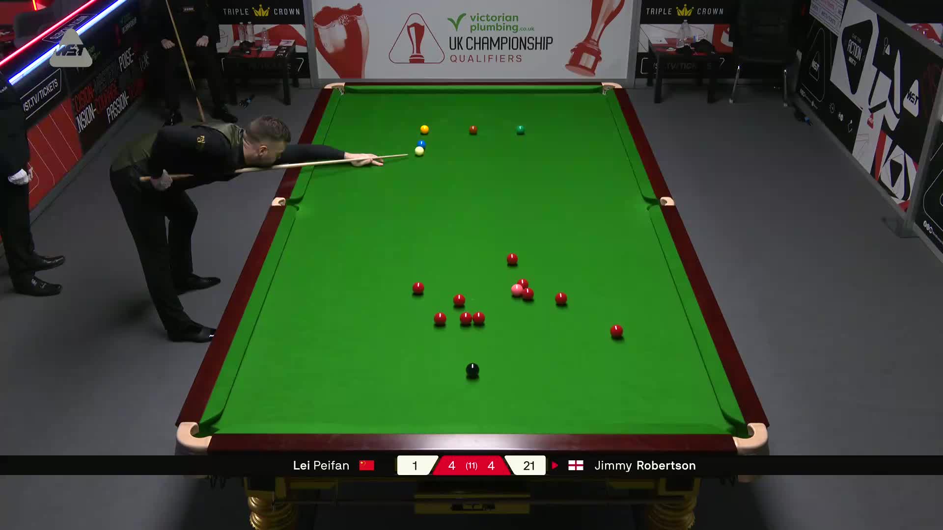 吉米·罗伯逊VS雷佩凡 2025斯诺克英国锦标赛资格赛 第九局