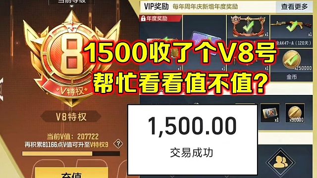 氪了两万多的V8最后被我1500拿下了，值不值？