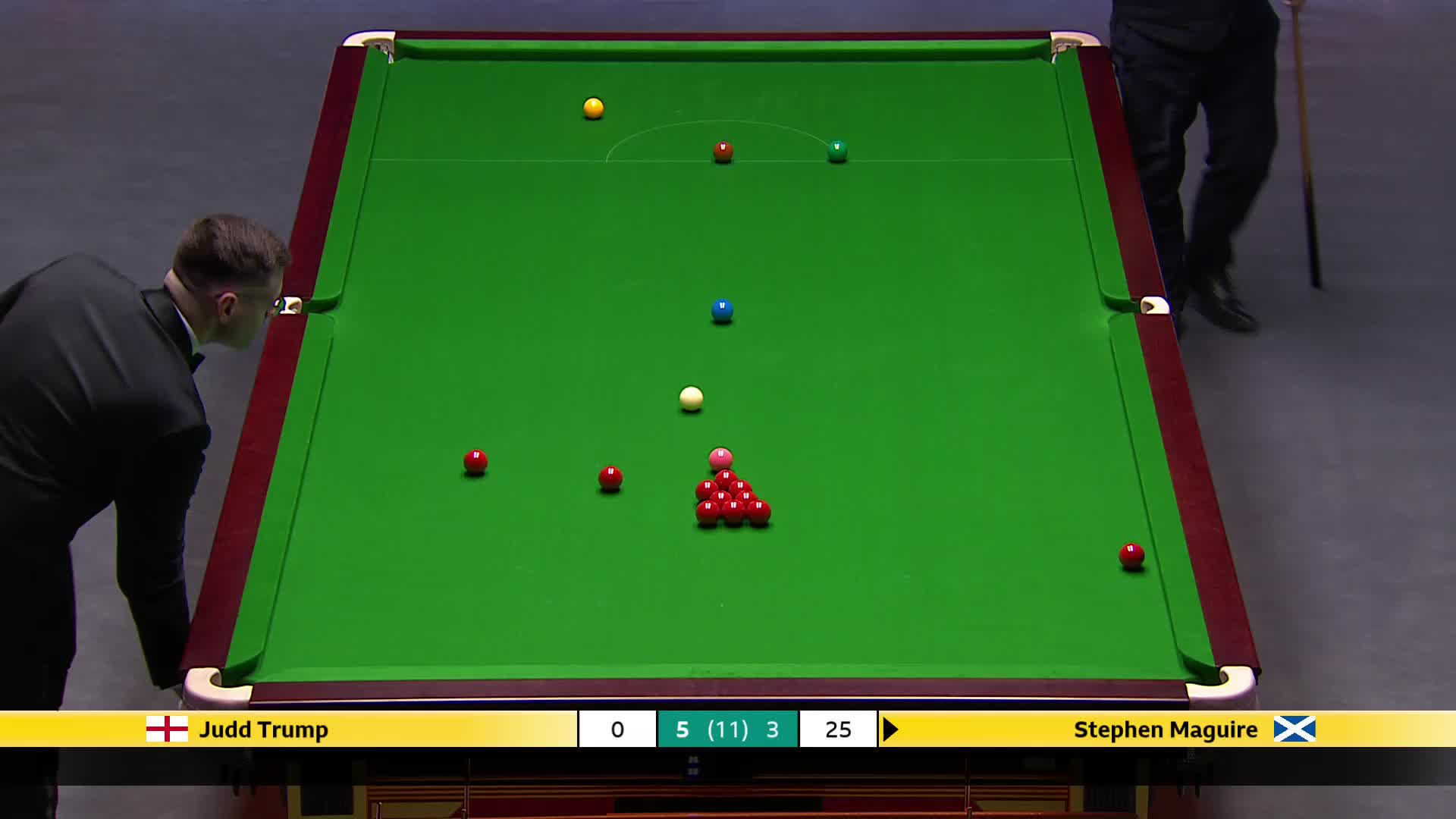 贾德·特鲁姆普VS斯蒂芬·马奎尔 2025斯诺克英国锦标赛正赛 第九局