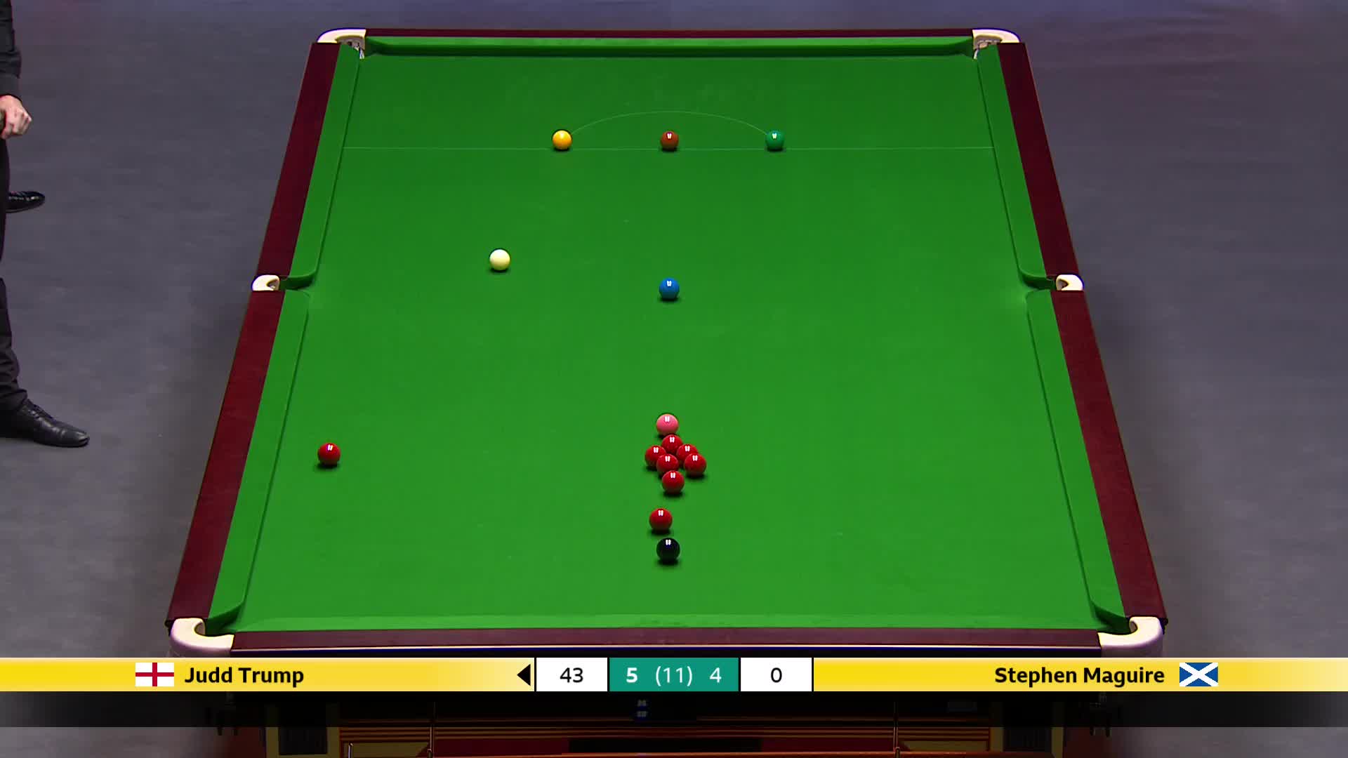 贾德·特鲁姆普VS斯蒂芬·马奎尔 2025斯诺克英国锦标赛正赛 第十局