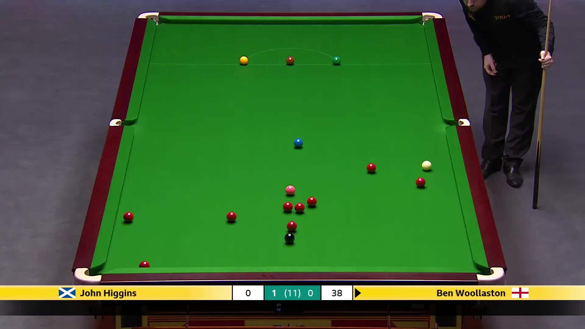 约翰·希金斯VS本·沃拉斯顿 2025斯诺克英国锦标赛正赛 第二局