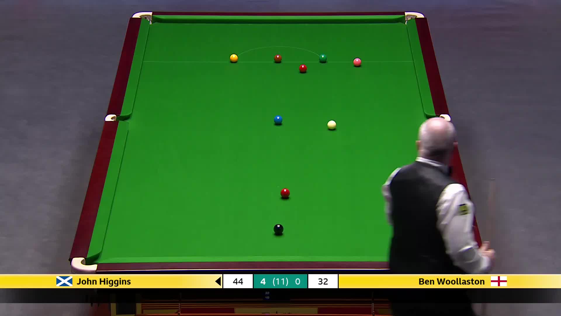 约翰·希金斯VS本·沃拉斯顿 2025斯诺克英国锦标赛正赛 第五局