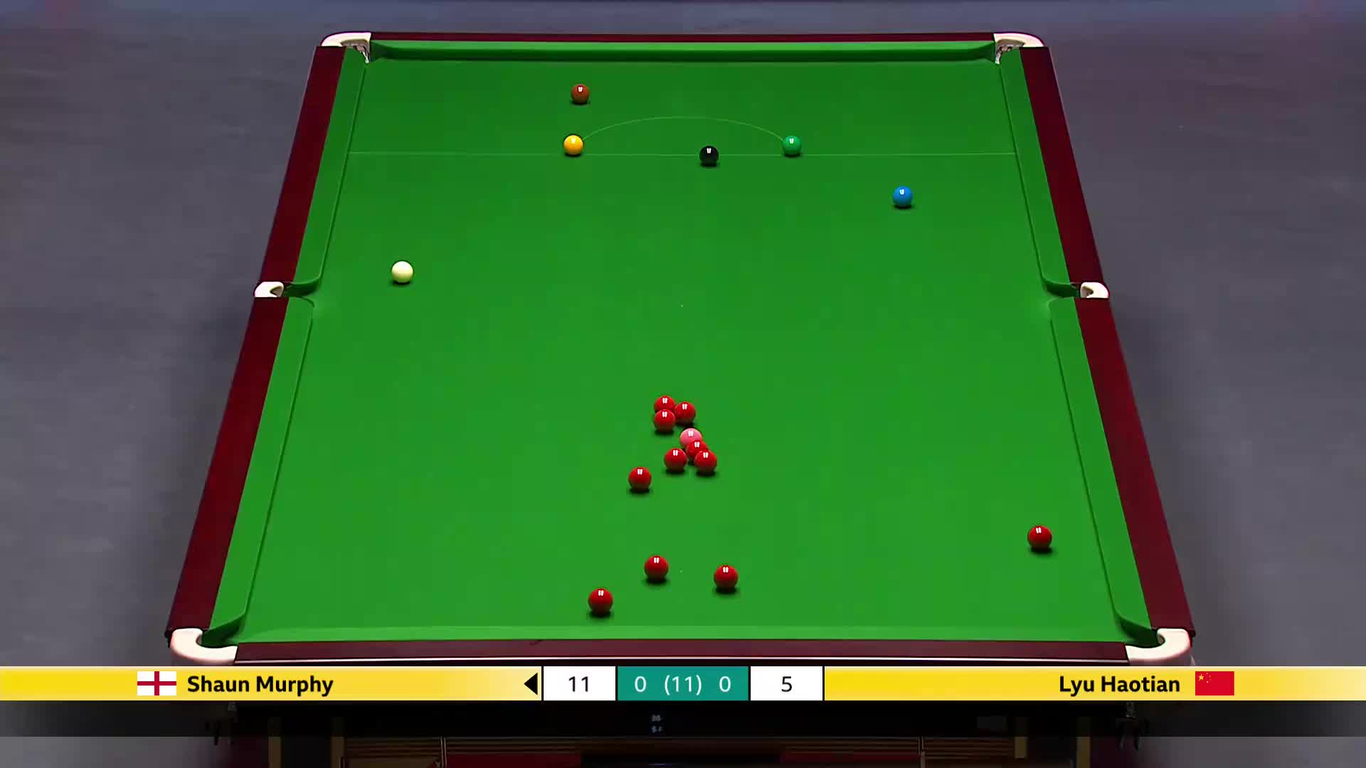 肖恩·墨菲VS吕昊天 2025斯诺克英国锦标赛正赛 第一局
