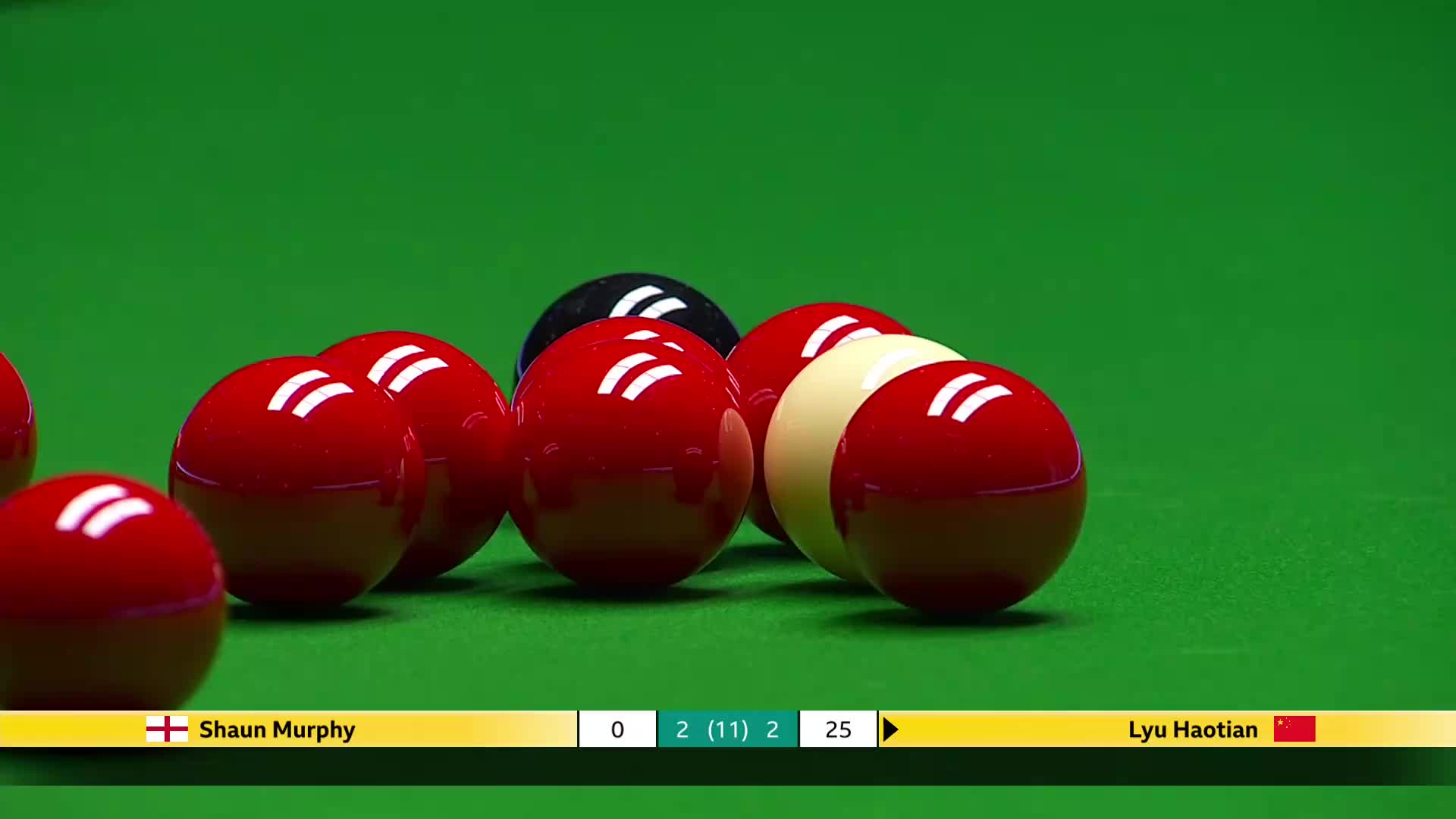 肖恩·墨菲VS吕昊天 2025斯诺克英国锦标赛正赛 第五局