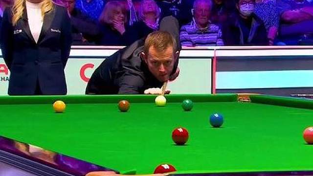 英锦赛决赛！丁俊晖霸气破百全程细腻控球，马克艾伦成为喝水球员