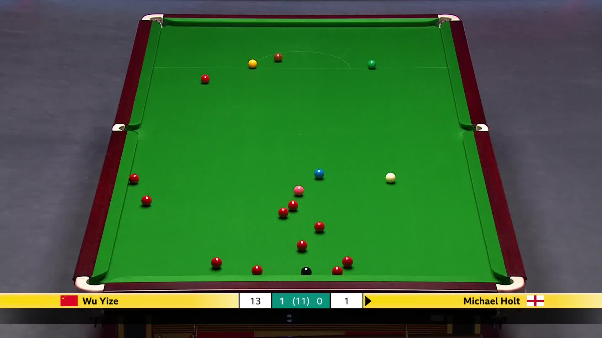 吴宜泽VS迈克尔·霍尔特 2025斯诺克英国锦标赛正赛 第二局