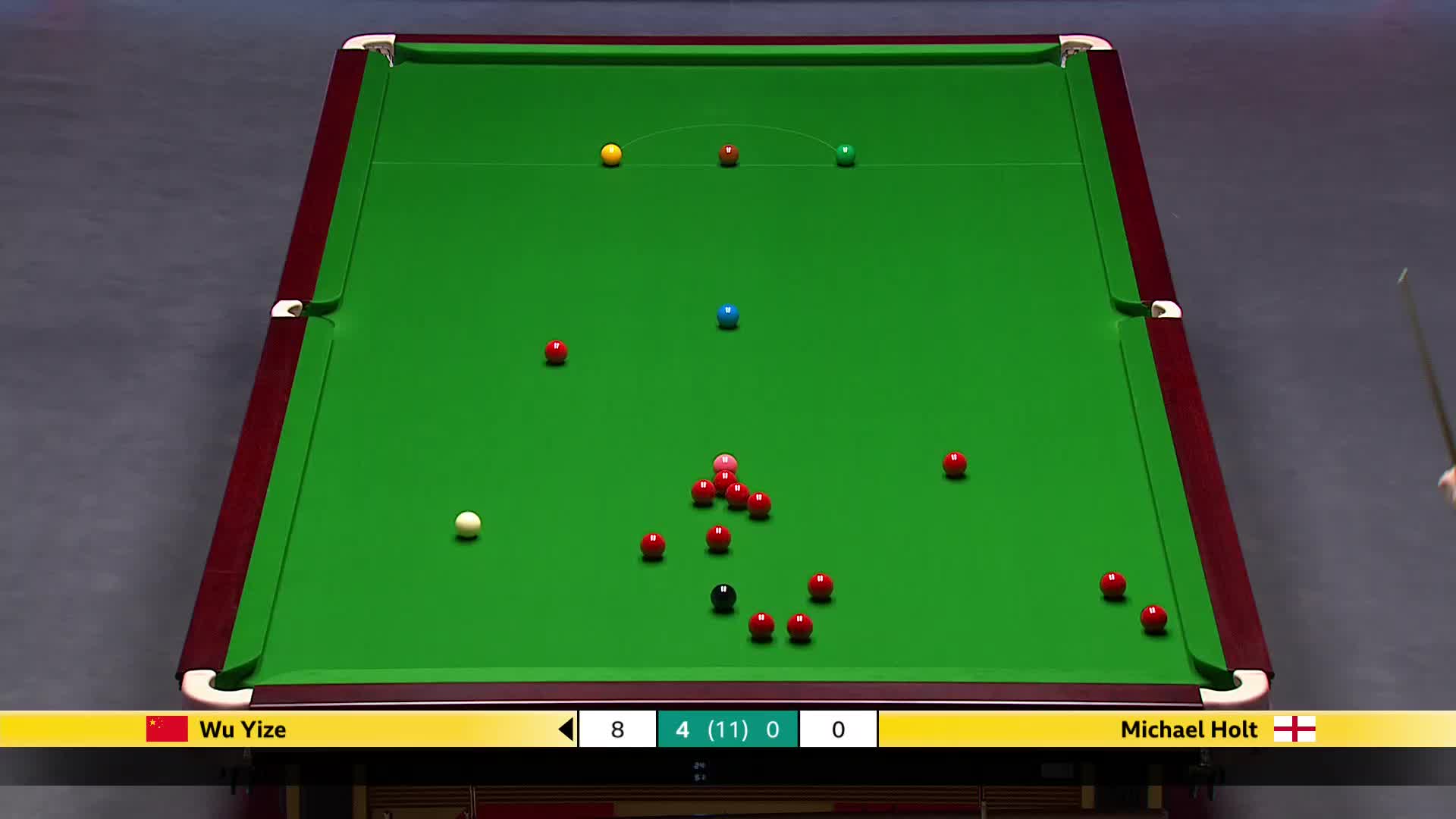 吴宜泽VS迈克尔·霍尔特 2025斯诺克英国锦标赛正赛 第五局