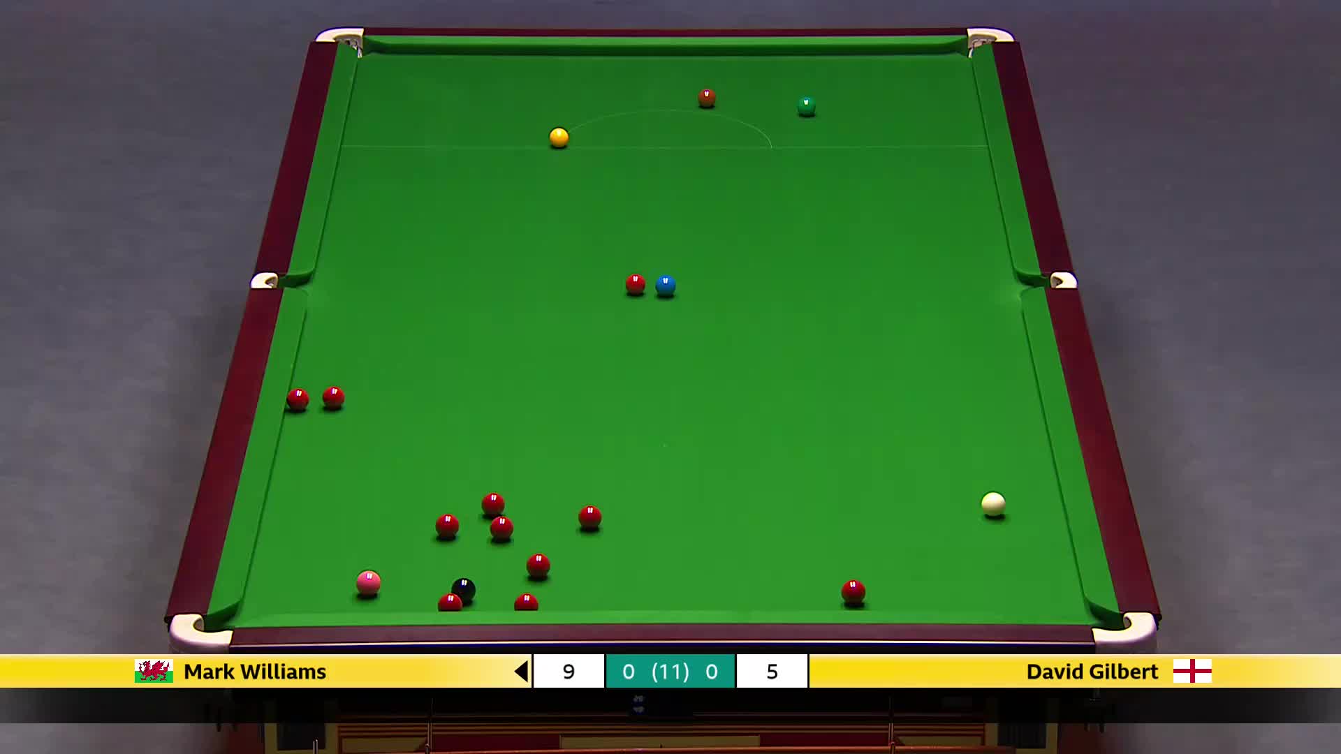 马克·威廉姆斯VS大卫·吉尔伯特 2025斯诺克英国锦标赛正赛 第一局