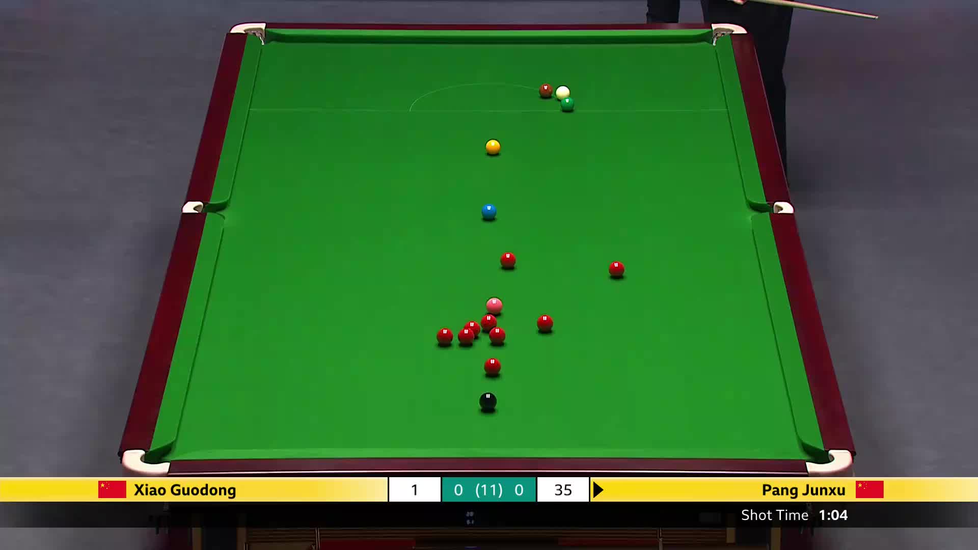 肖国栋VS庞俊旭 2025斯诺克英国锦标赛正赛 第一局