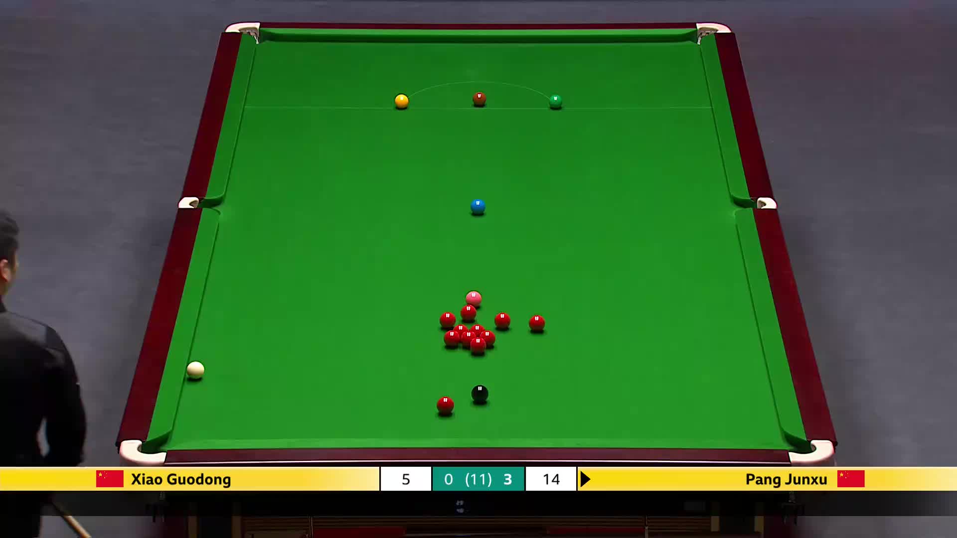 肖国栋VS庞俊旭 2025斯诺克英国锦标赛正赛 第四局