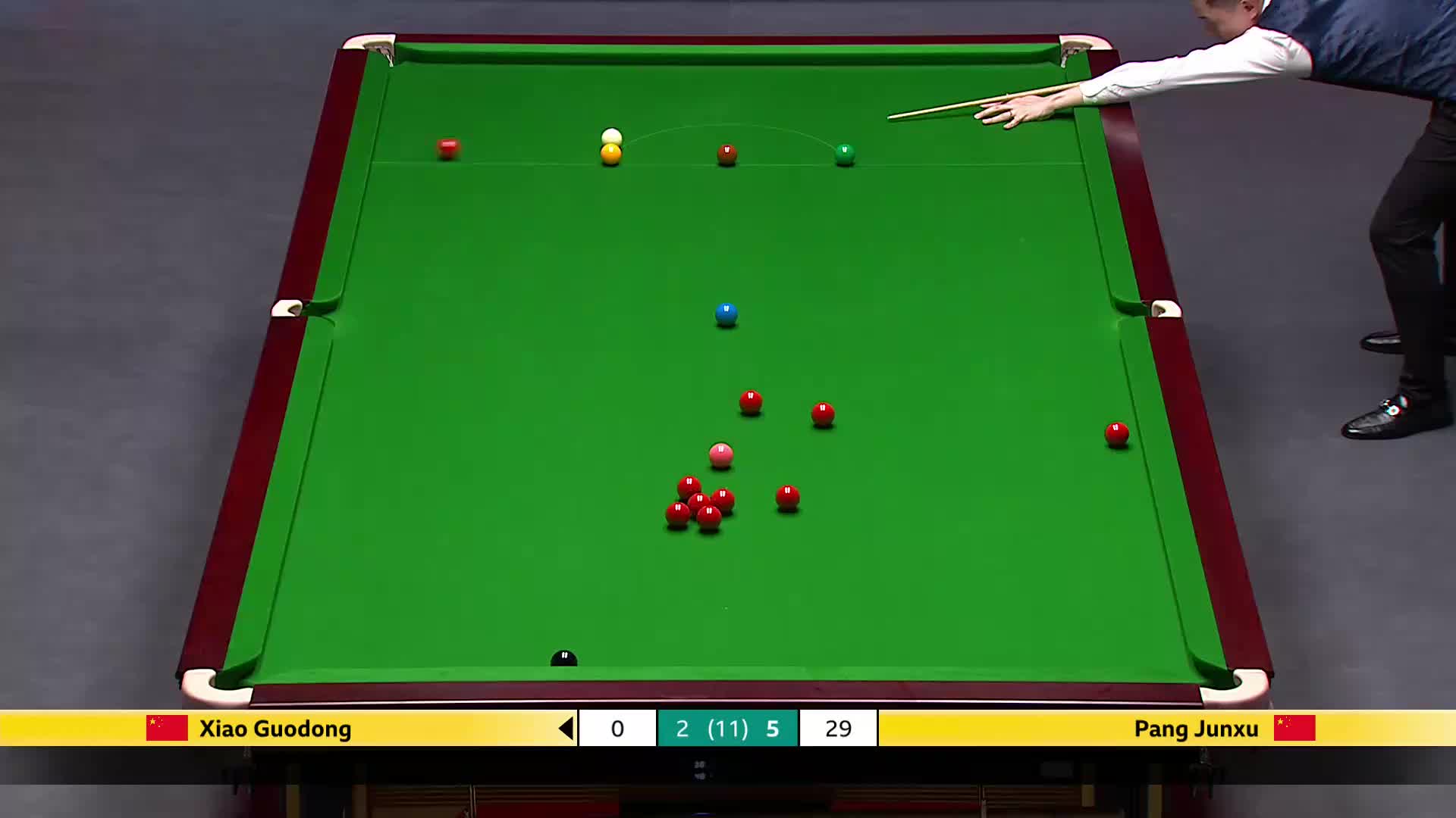肖国栋VS庞俊旭 2025斯诺克英国锦标赛正赛 第八局