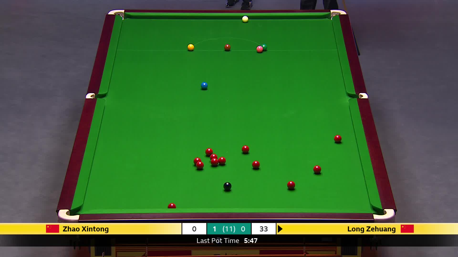 赵心童VS龙泽煌 2025斯诺克英国锦标赛正赛 第二局