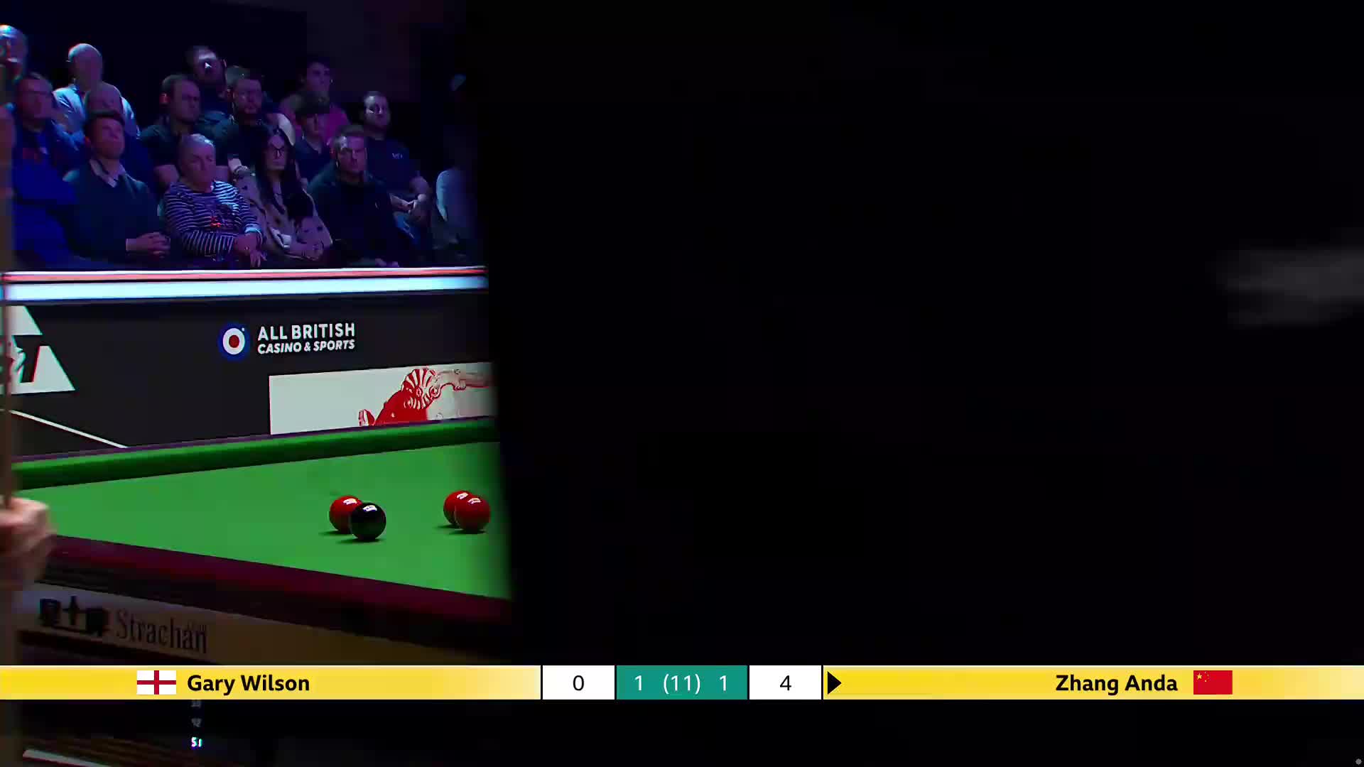 G威尔逊VS张安达 2025斯诺克英国锦标赛正赛 第三局