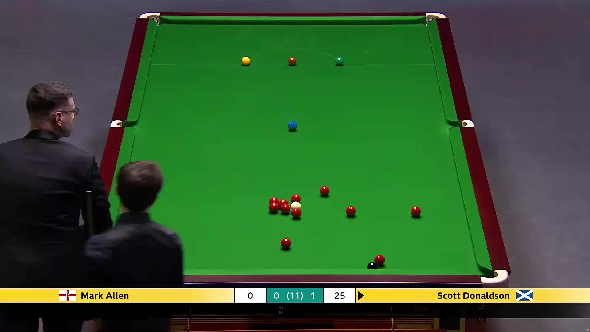 马克艾伦VS斯科特·唐纳森 2025斯诺克英国锦标赛正赛 第二局