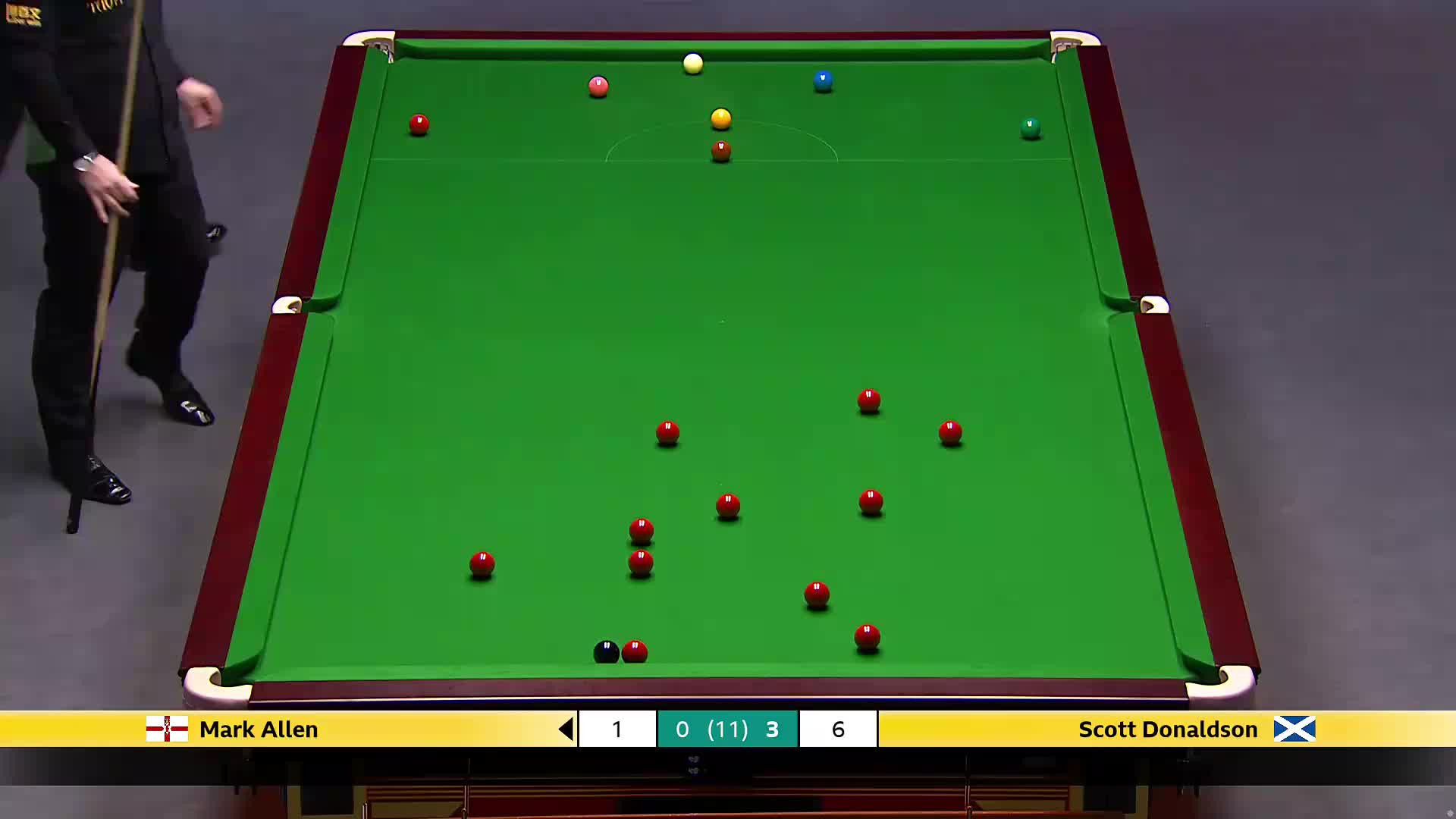 马克艾伦VS斯科特·唐纳森 2025斯诺克英国锦标赛正赛 第四局