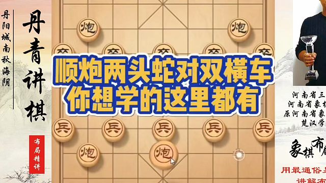 顺炮两头蛇对双横车，你想学的这里都有！如何快速提升象棋水平系统学棋？如何学习象棋布局、中局、残局？真