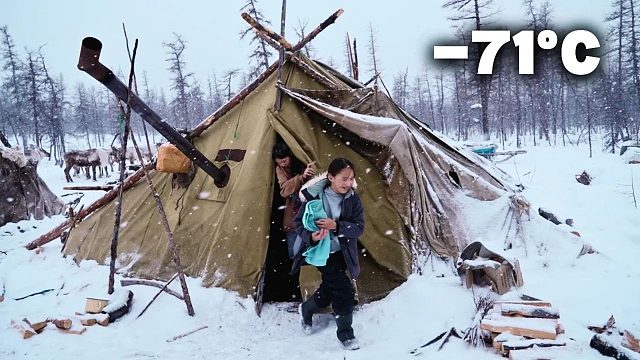 这里号称北极冻原，雅库特地区最低气温能达-71，牧民们的生活