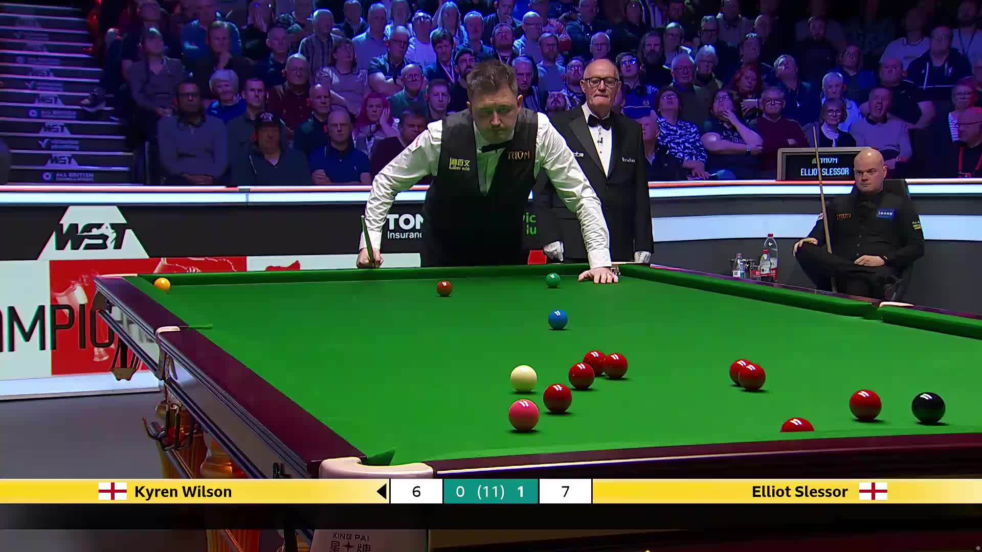 凯伦·威尔逊VS艾利奥特·斯莱瑟 2025斯诺克英国锦标赛正赛 第二局