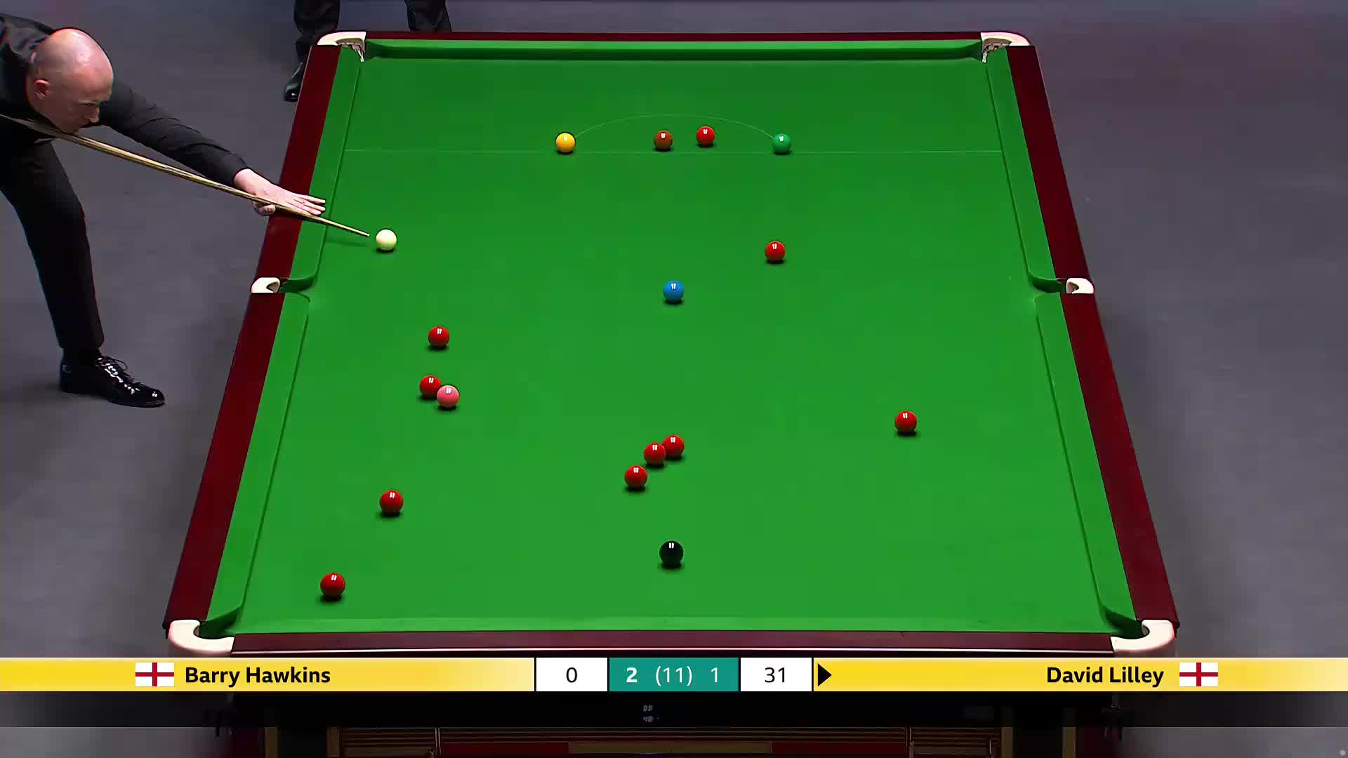巴里·霍金斯VS大卫·利利 2025斯诺克英国锦标赛正赛 第四局