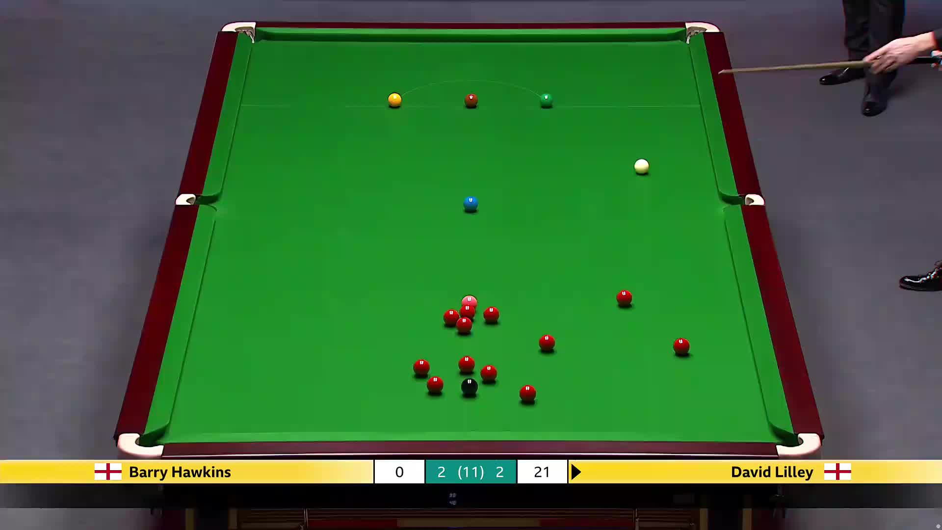 巴里·霍金斯VS大卫·利利 2025斯诺克英国锦标赛正赛 第五局