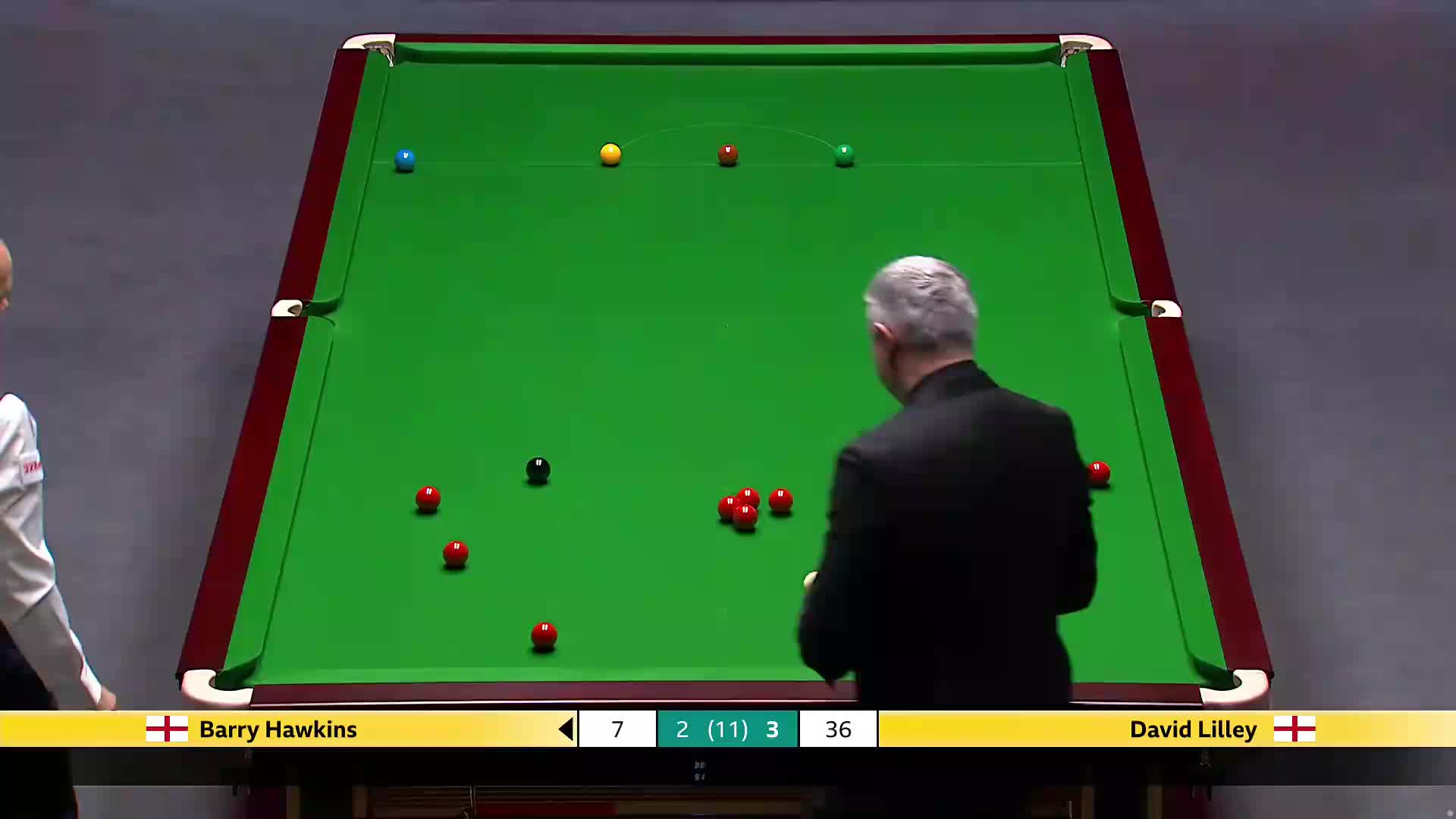 巴里·霍金斯VS大卫·利利 2025斯诺克英国锦标赛正赛 第六局