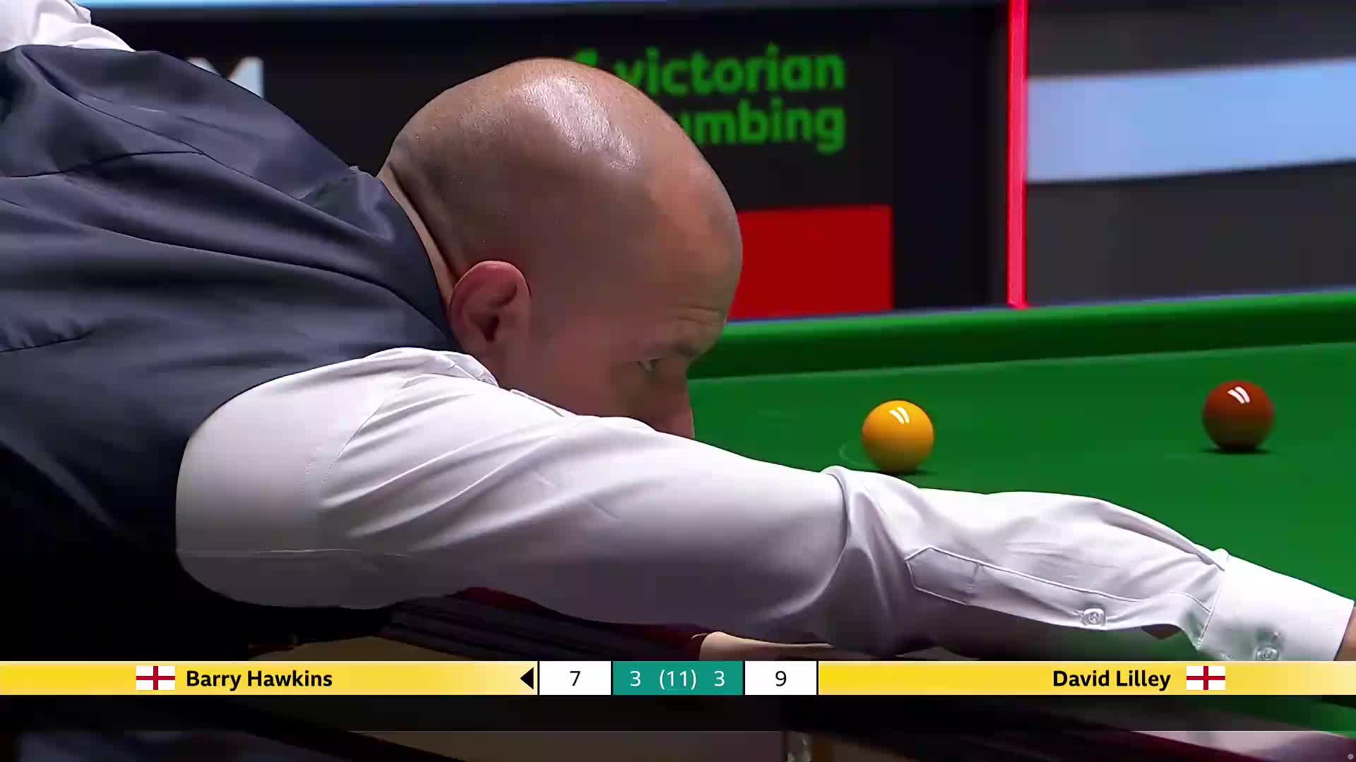巴里·霍金斯VS大卫·利利 2025斯诺克英国锦标赛正赛 第七局