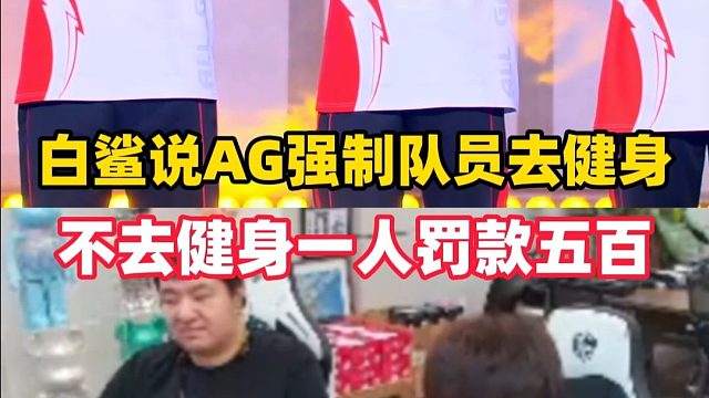 白鲨发现AG队员全都瘦了，白鲨说AG强制队员去健身不去一人罚款五百