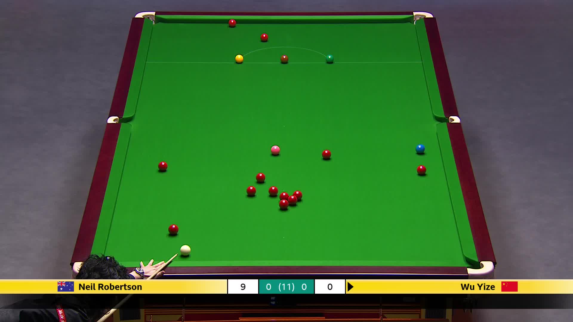 吴宜泽VS尼尔·罗伯逊 2025斯诺克英国锦标赛正赛 第一局