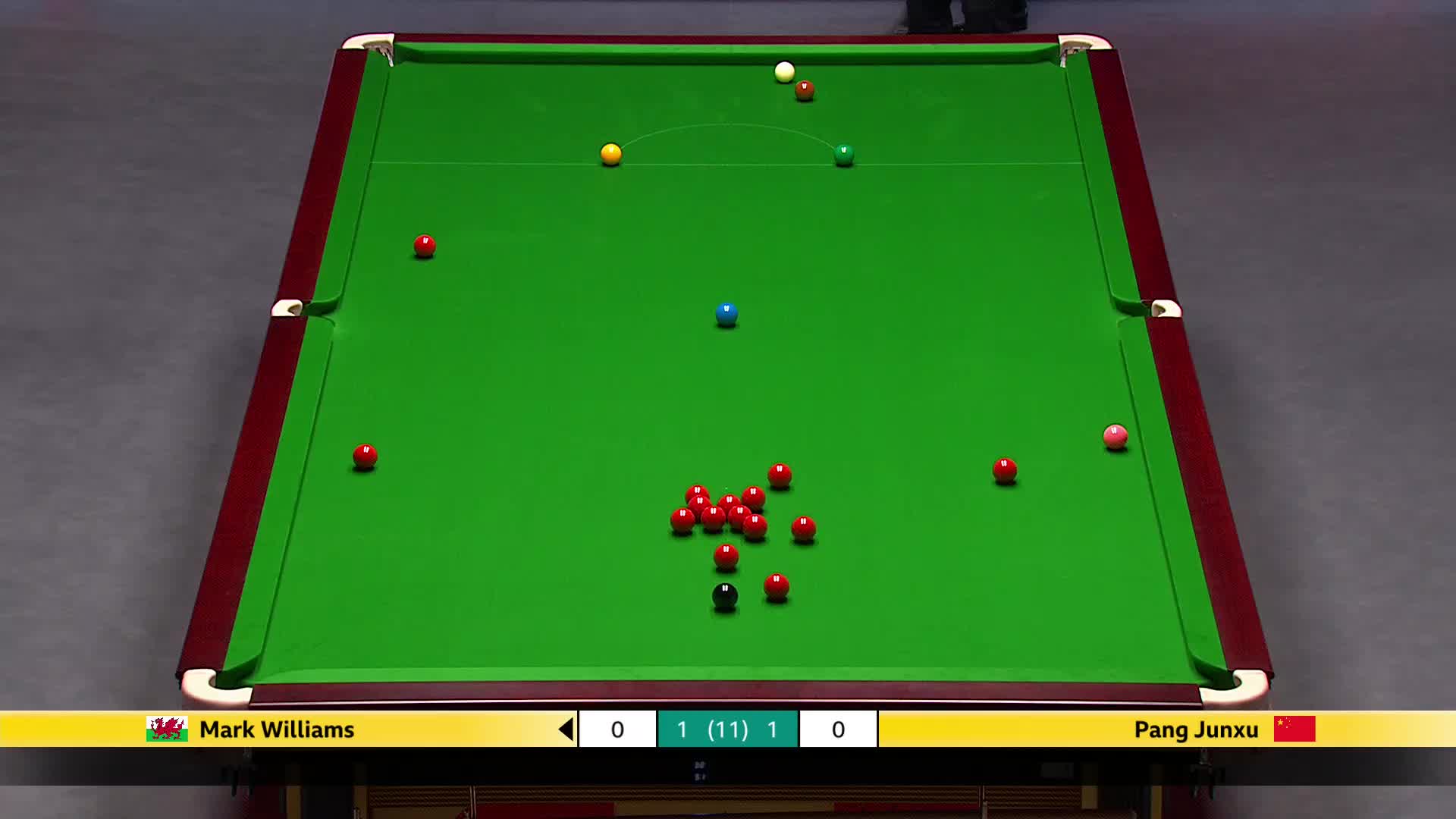 马克·威廉姆斯VS庞俊旭 2025斯诺克英国锦标赛正赛 第三局