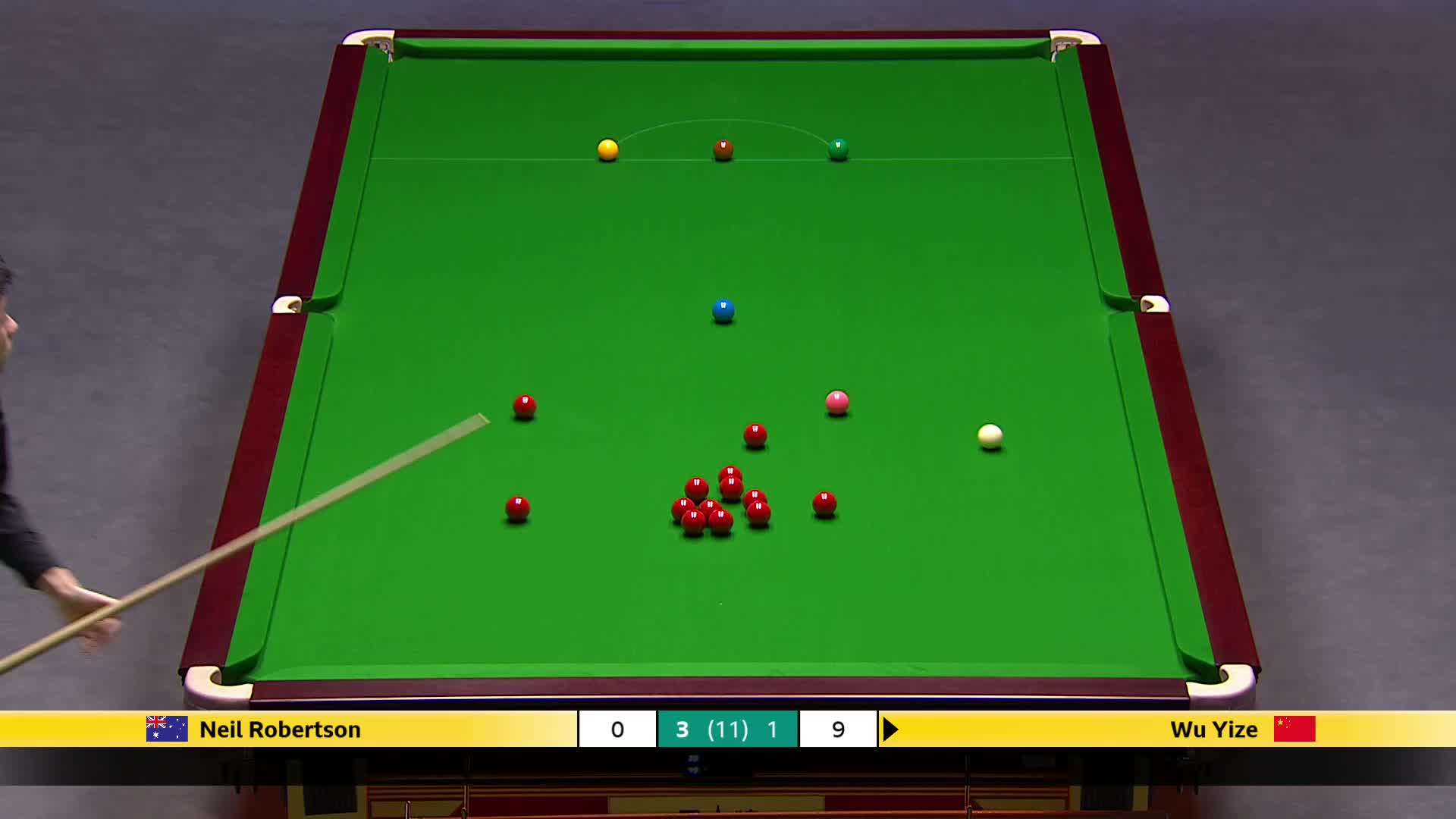 吴宜泽VS尼尔·罗伯逊 2025斯诺克英国锦标赛正赛 第五局