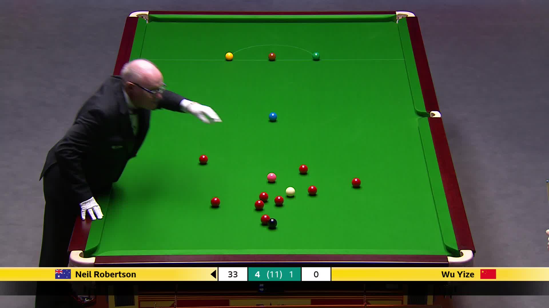 吴宜泽VS尼尔·罗伯逊 2025斯诺克英国锦标赛正赛 第六局