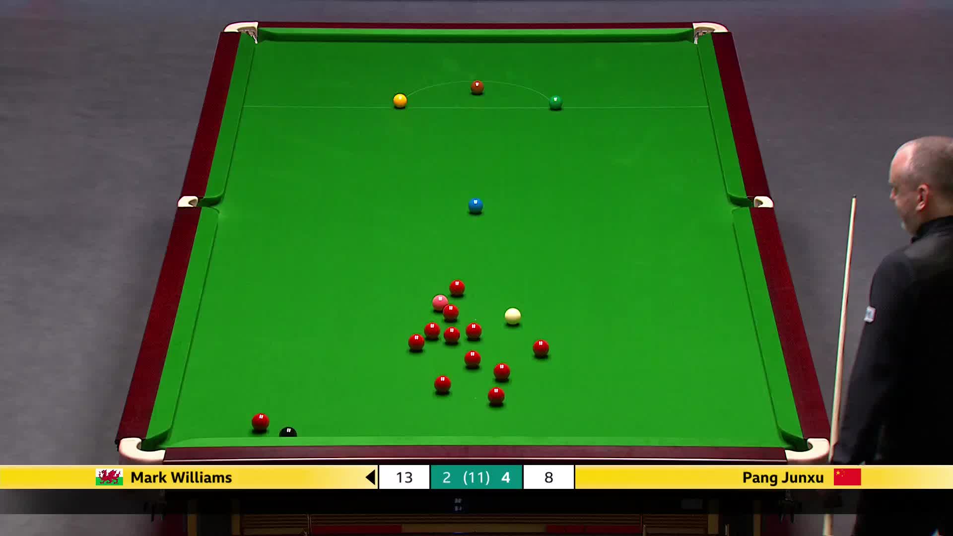 马克·威廉姆斯VS庞俊旭 2025斯诺克英国锦标赛正赛 第七局