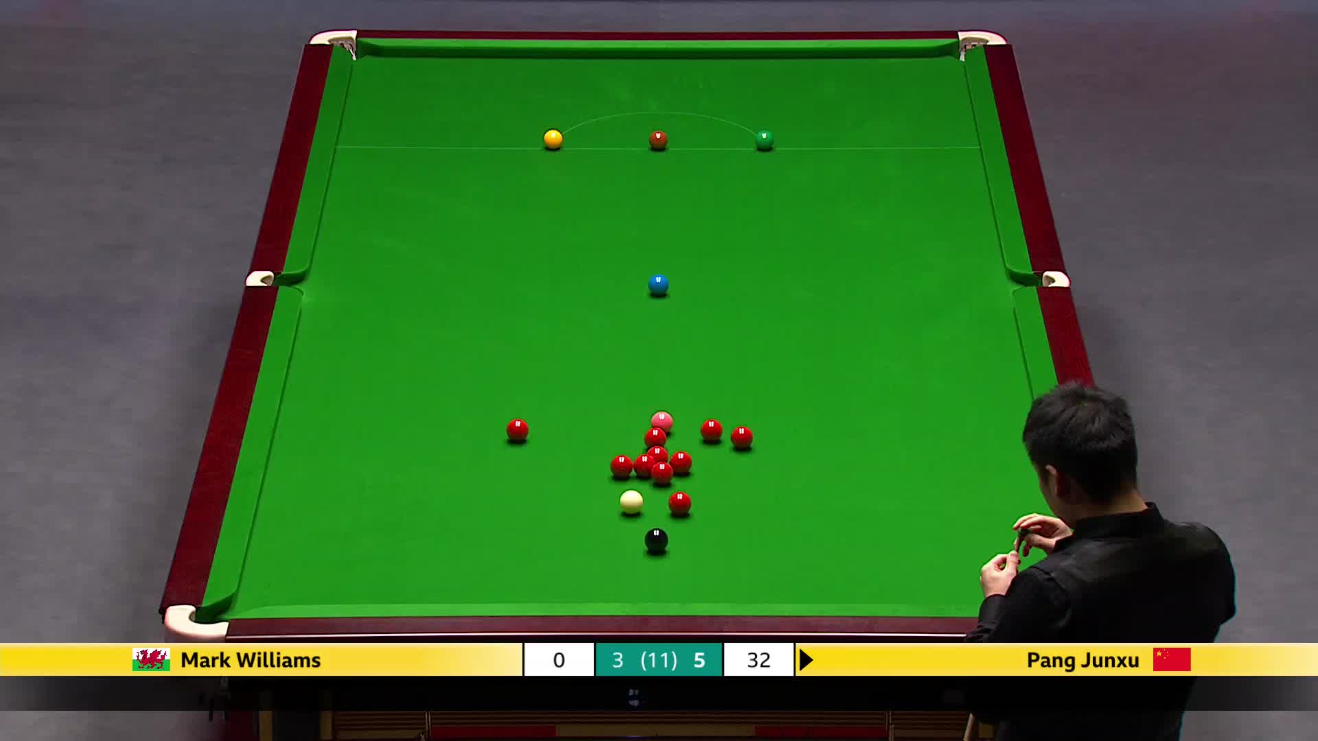 马克·威廉姆斯VS庞俊旭 2025斯诺克英国锦标赛正赛 第九局