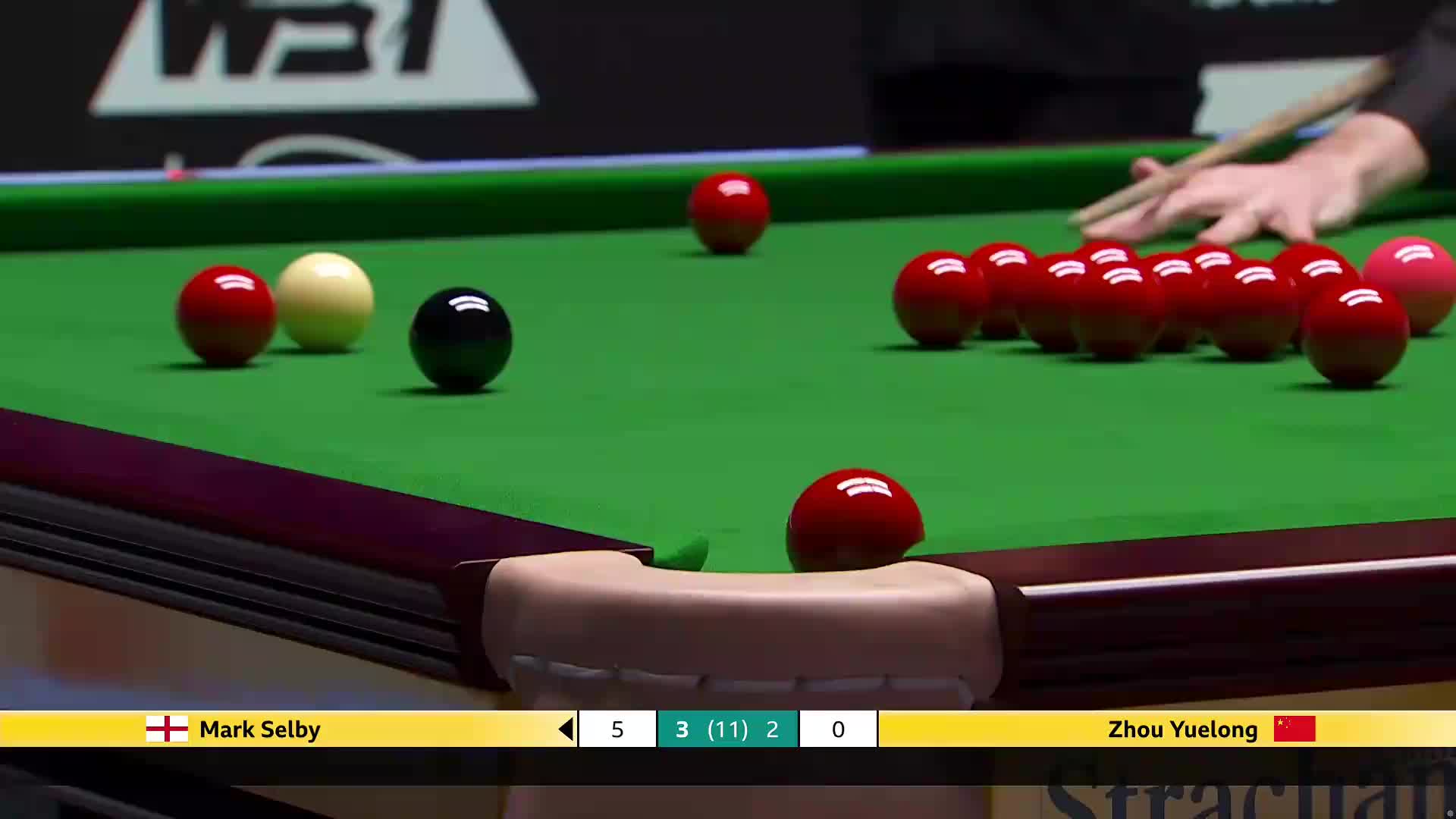 马克·塞尔比VS周跃龙 2025斯诺克英国锦标赛正赛 第六局