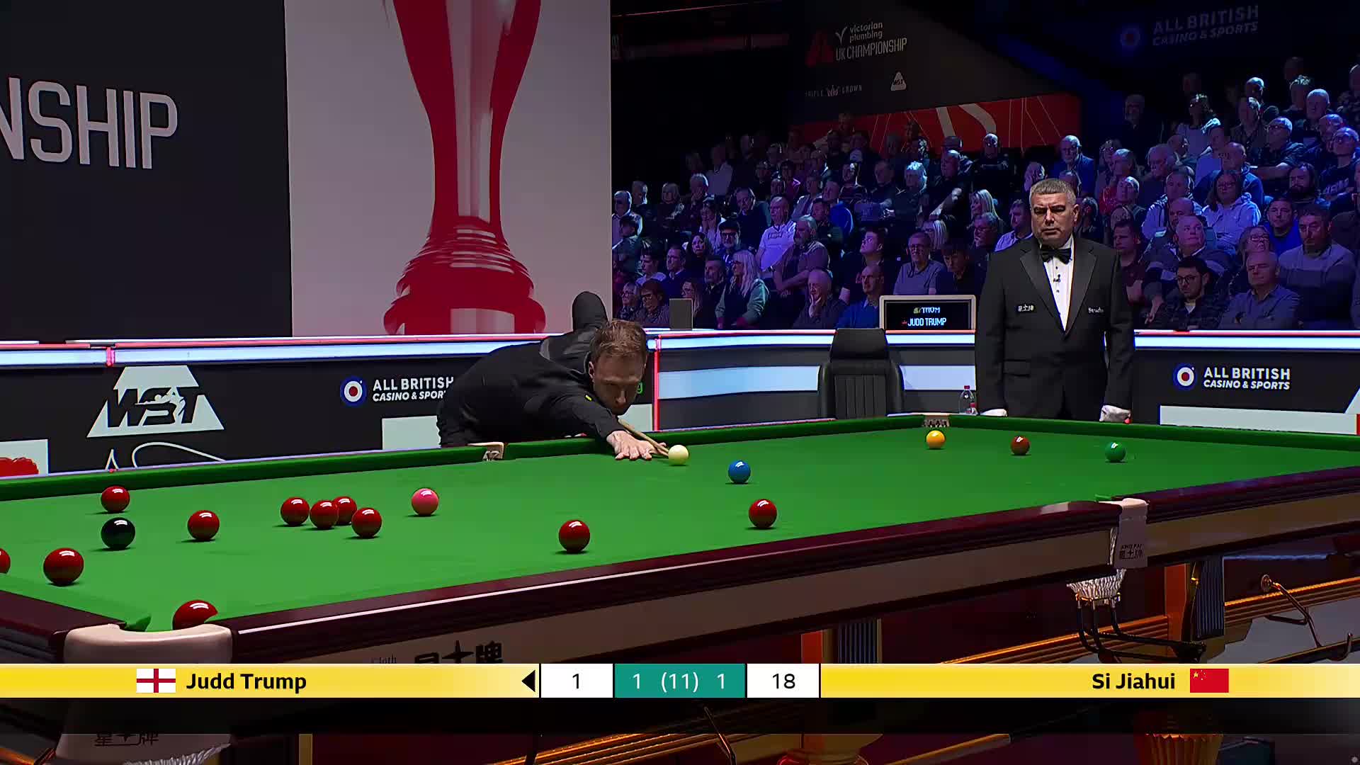 贾德·特鲁姆普VS斯佳辉 2025斯诺克英国锦标赛正赛 第三局