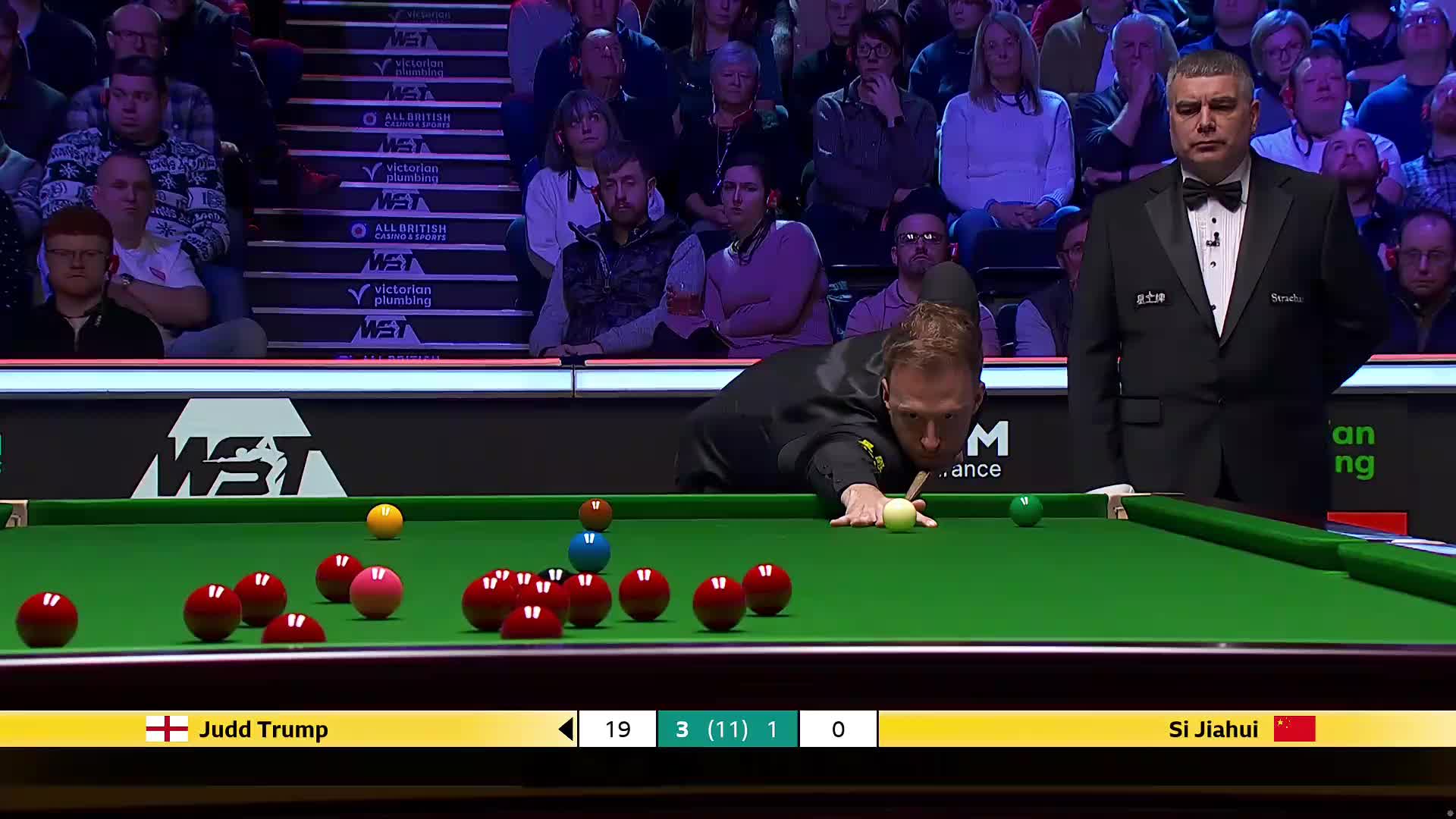 贾德·特鲁姆普VS斯佳辉 2025斯诺克英国锦标赛正赛 第五局